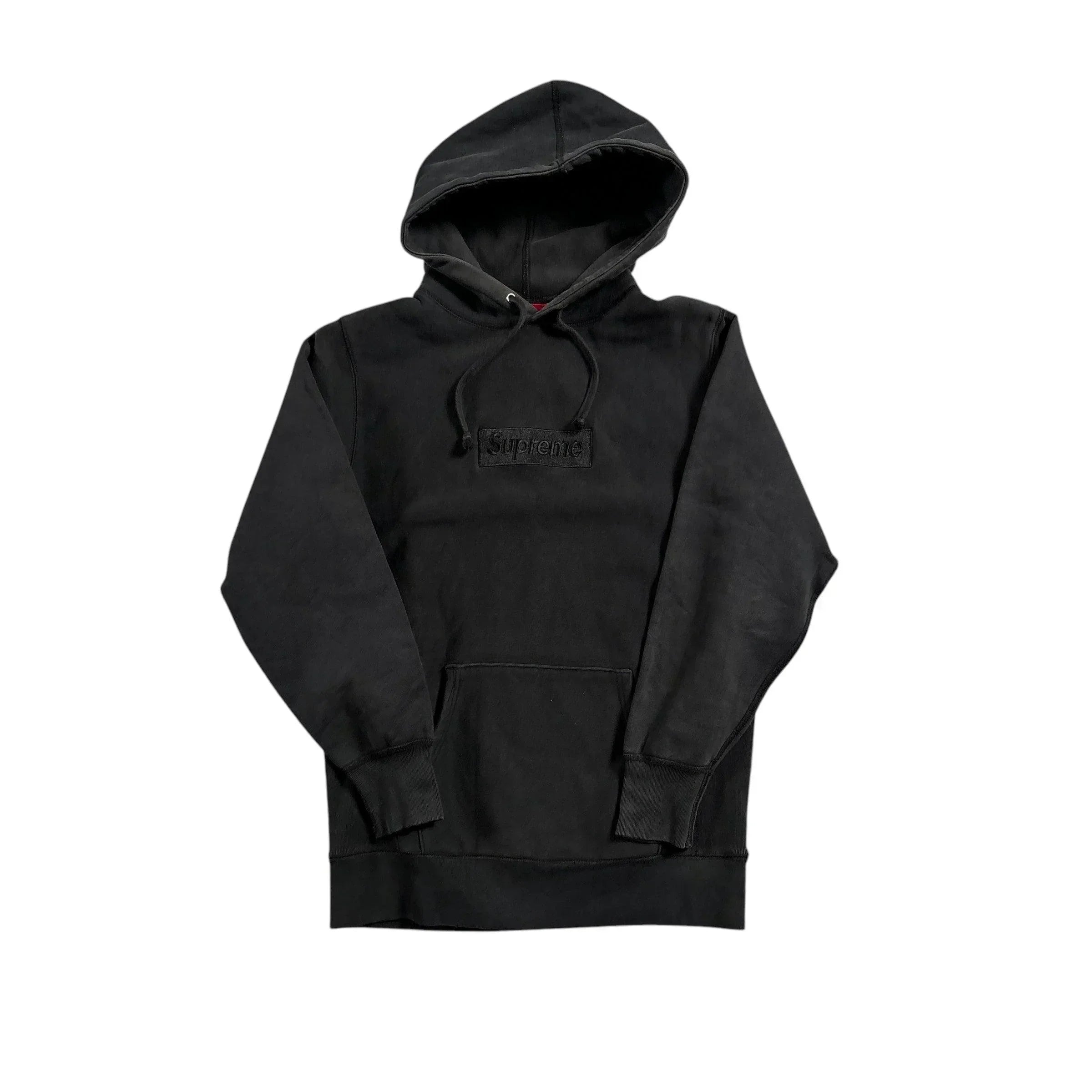 Black Supreme Box Logo Hoodie - L