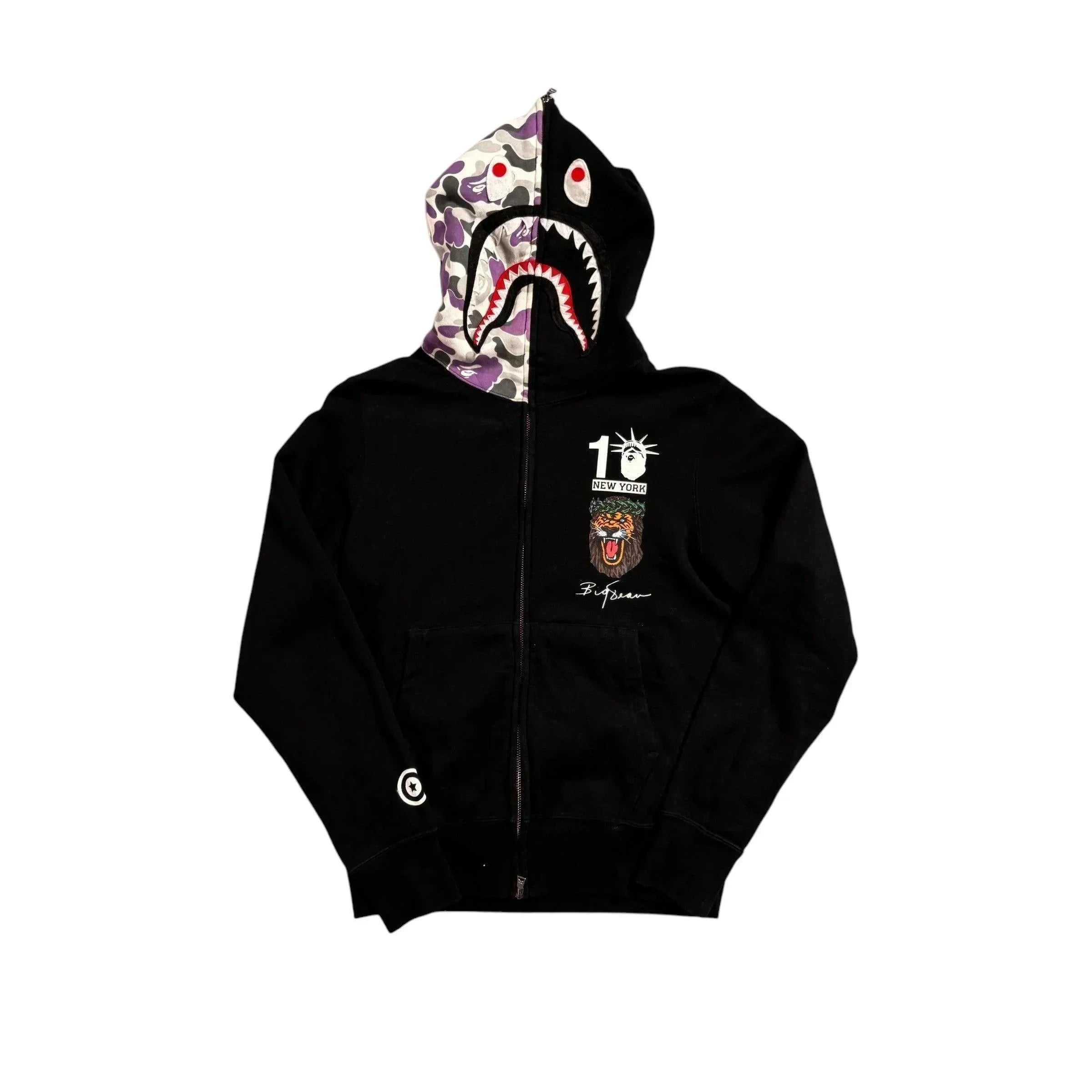 Black A Bathing Ape (BAPE) x Big Sean Zip Up Hoodie - S