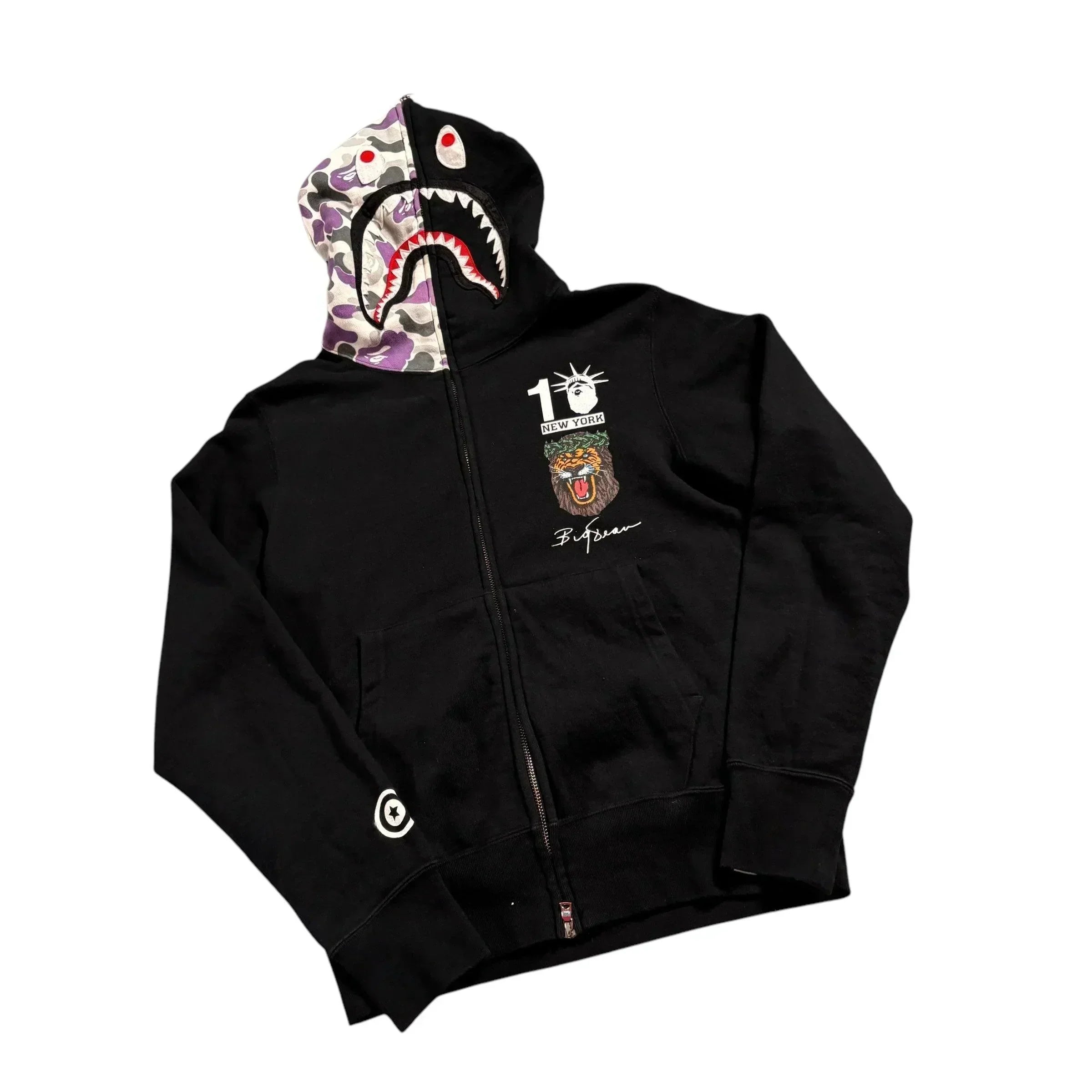 Black A Bathing Ape (BAPE) x Big Sean Zip Up Hoodie - S