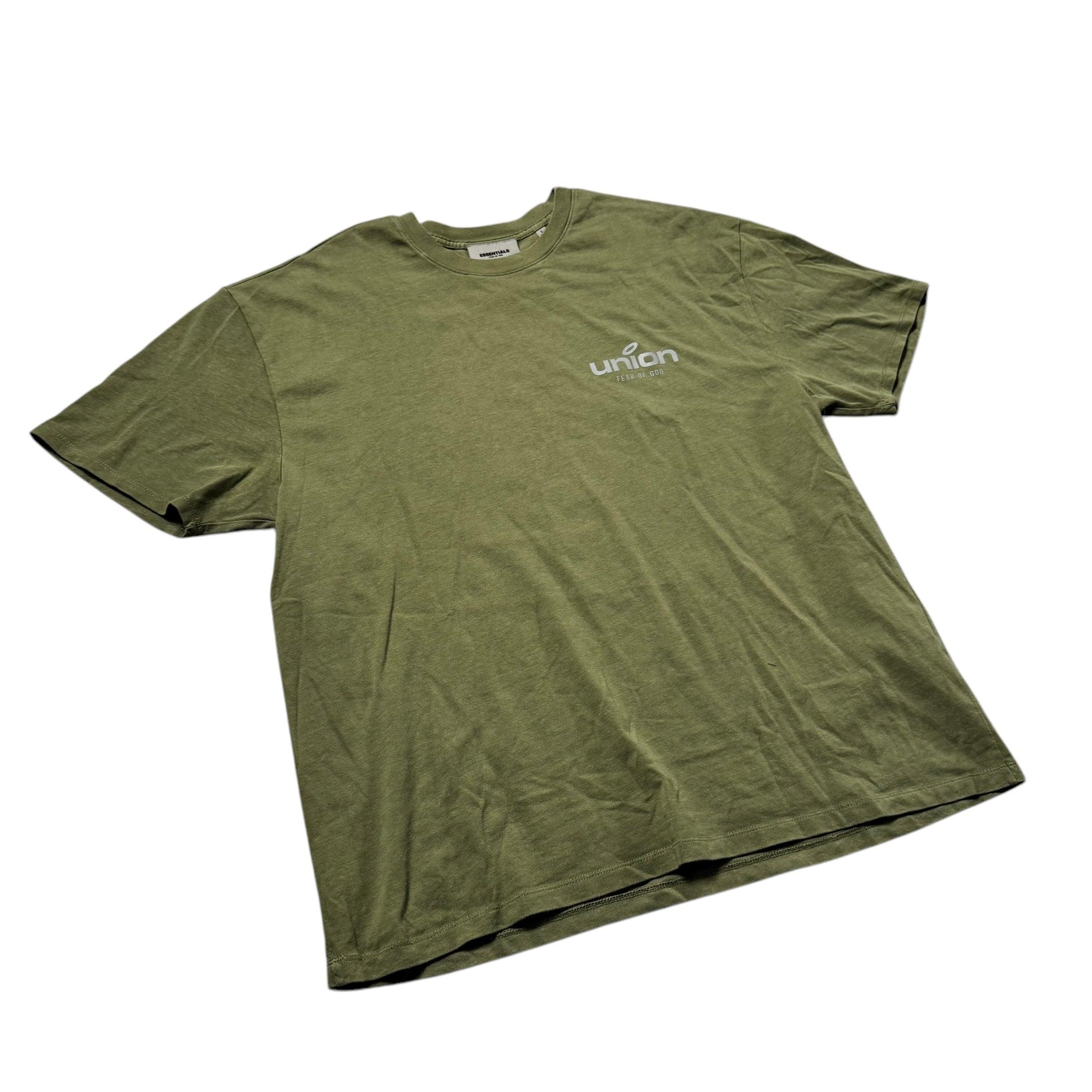 Green Fear of God Essentials x Unions Tee - L