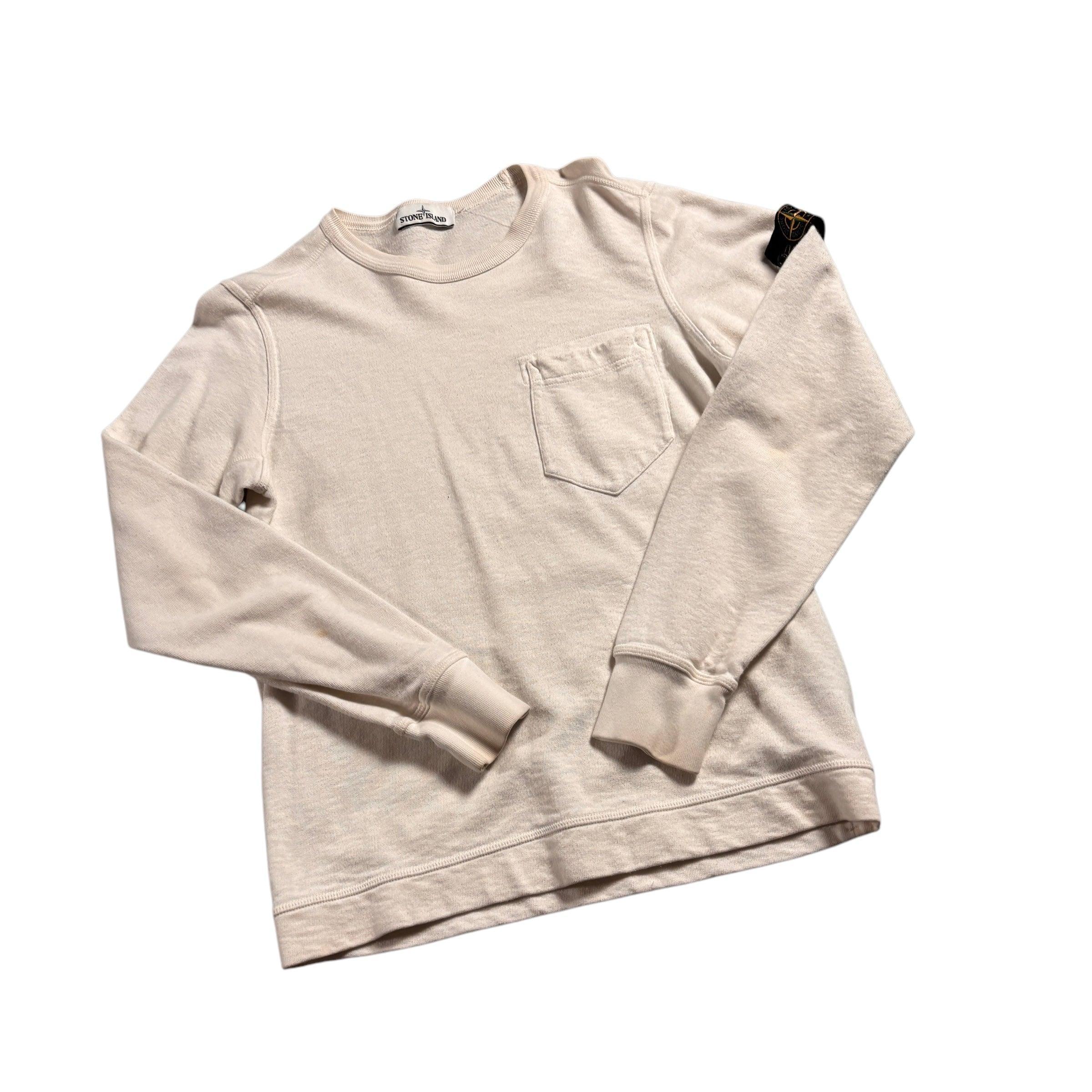 Vintage White Stone Island Sweatshirt - M