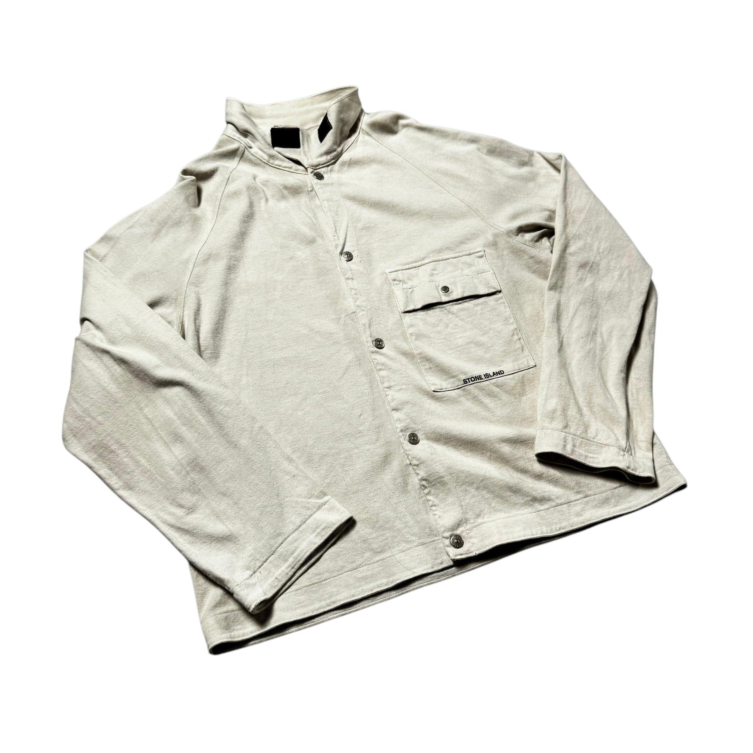 Vintage White Stone Island Button Up Jacket - M