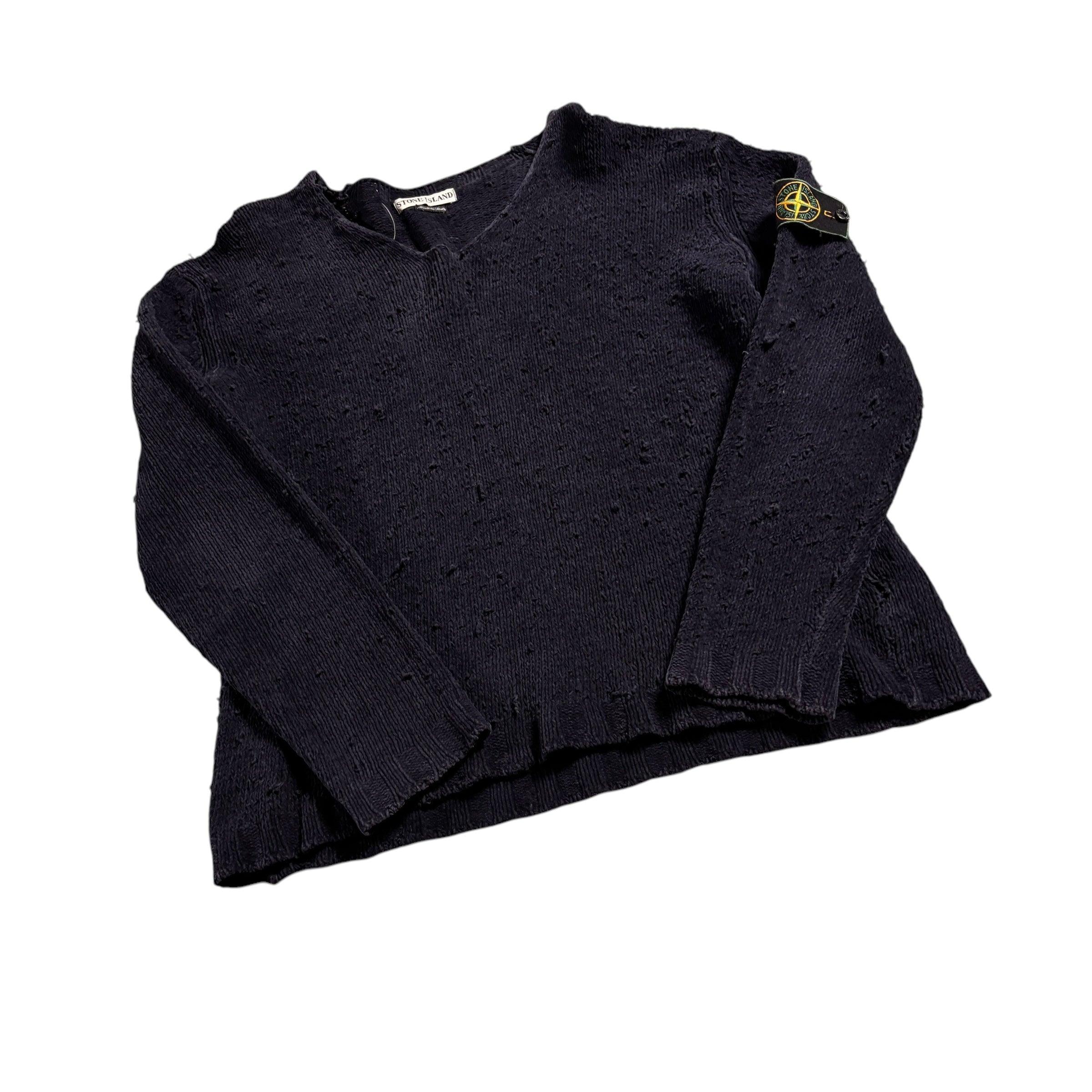 Vintage 90s Navy Blue Stone Island Sweatshirt - M