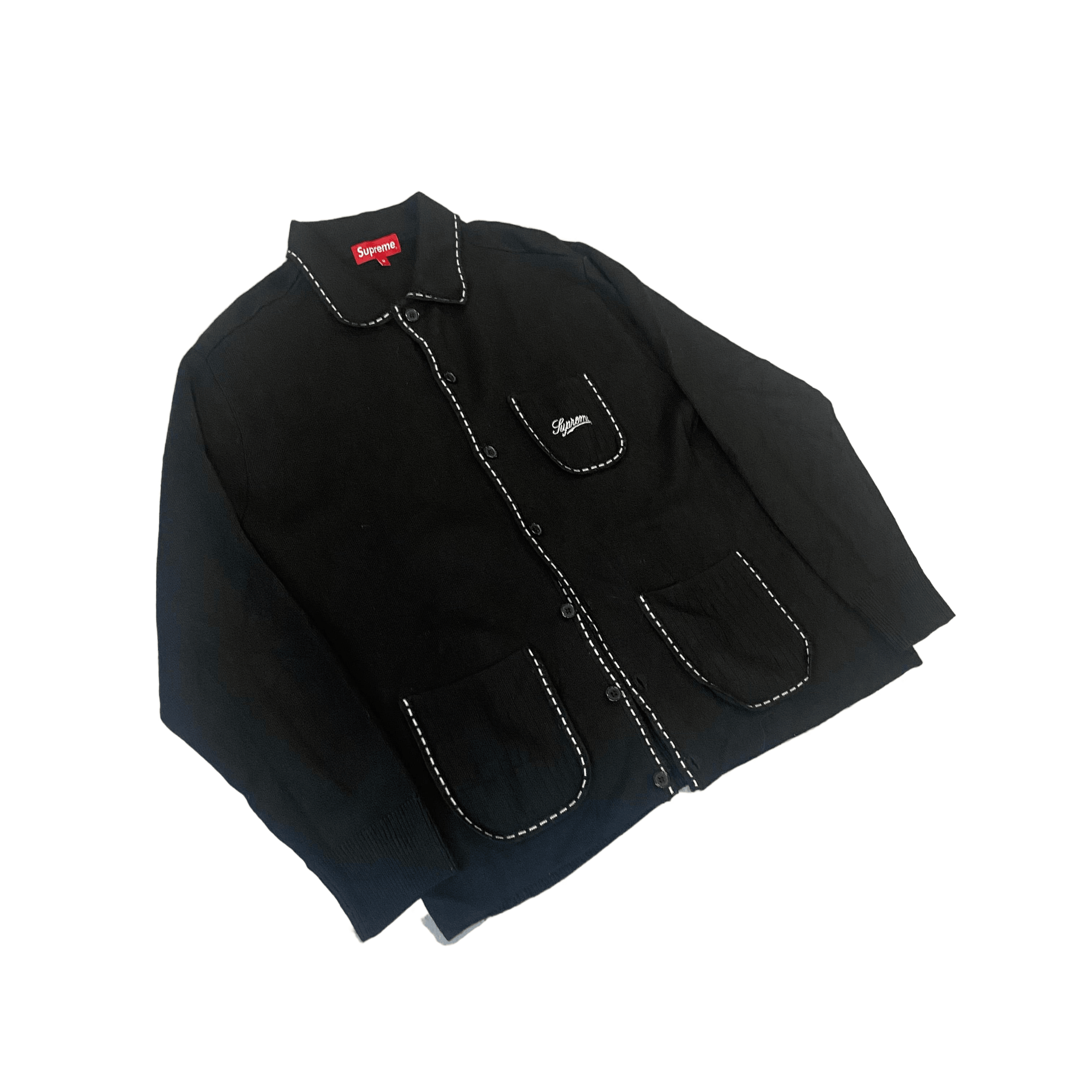 Black Supreme Knitted Cardigan - M