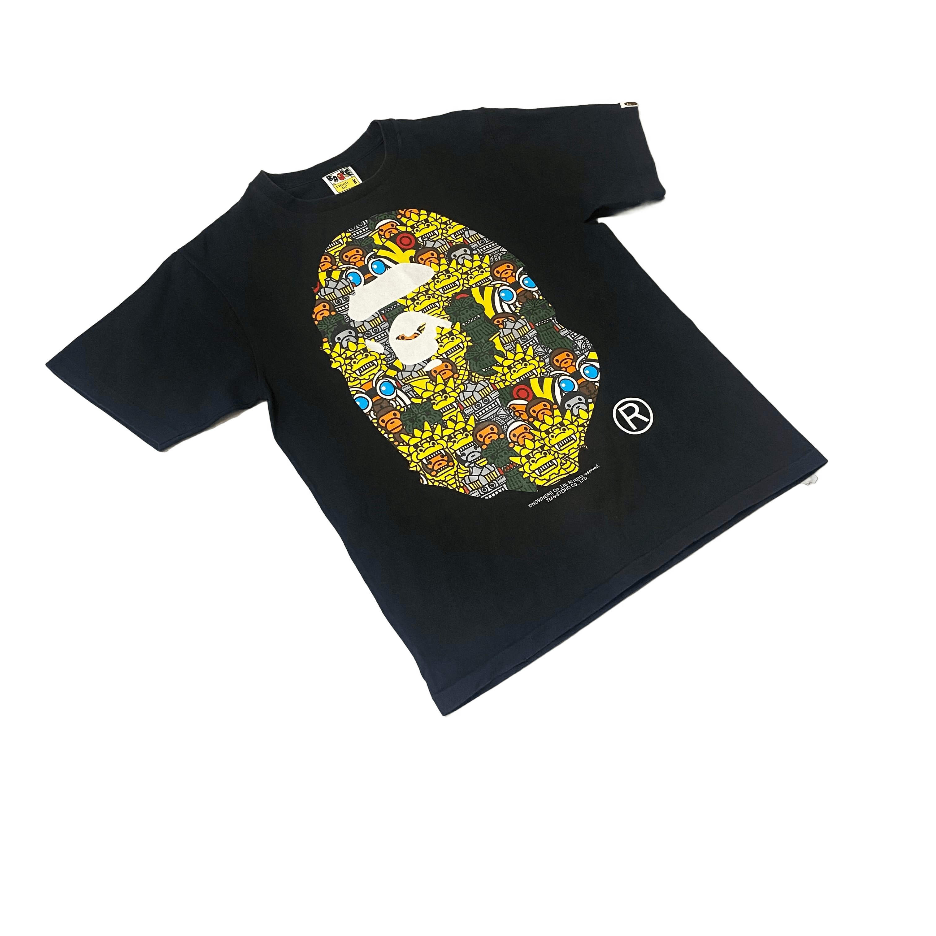 Black A Bathing Ape (BAPE) x Godzilla Tee - M