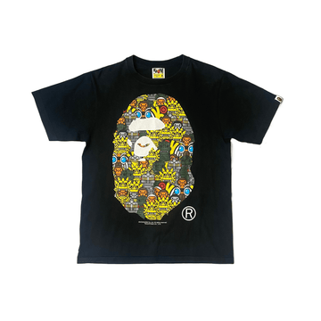 Black A Bathing Ape (BAPE) x Godzilla Tee - M