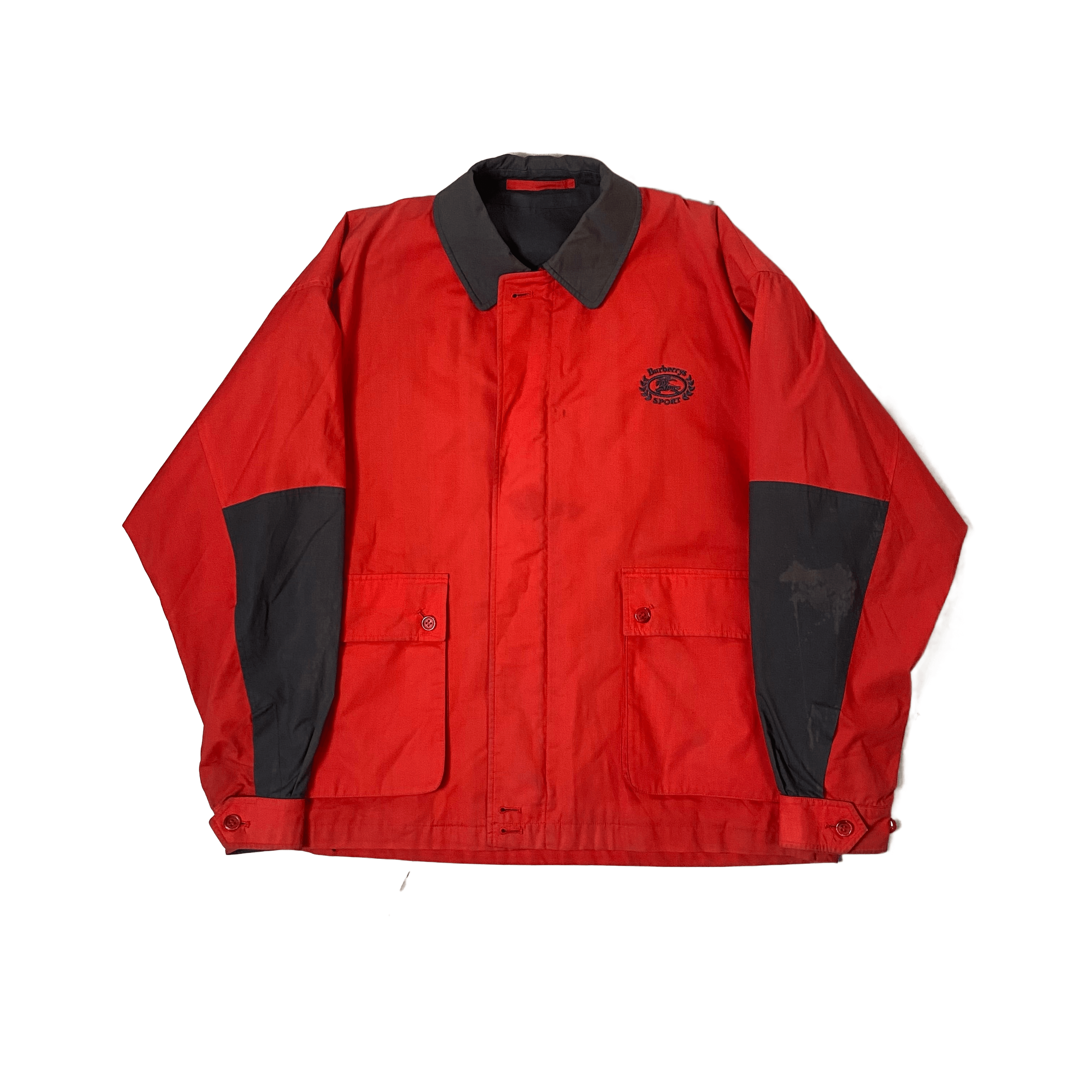 Vintage Red Burberry Sport Jacket - L