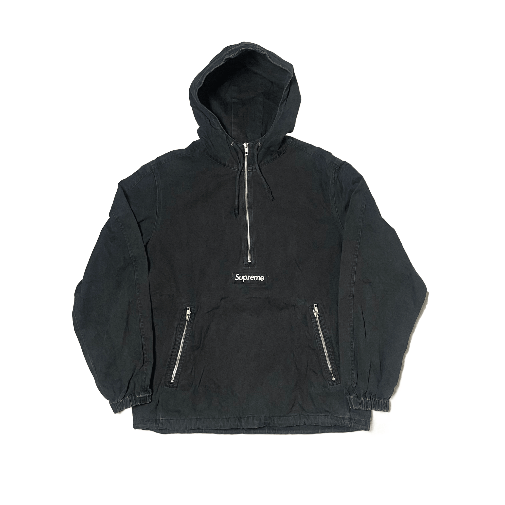 Black Supreme 1/4 Anorak - M