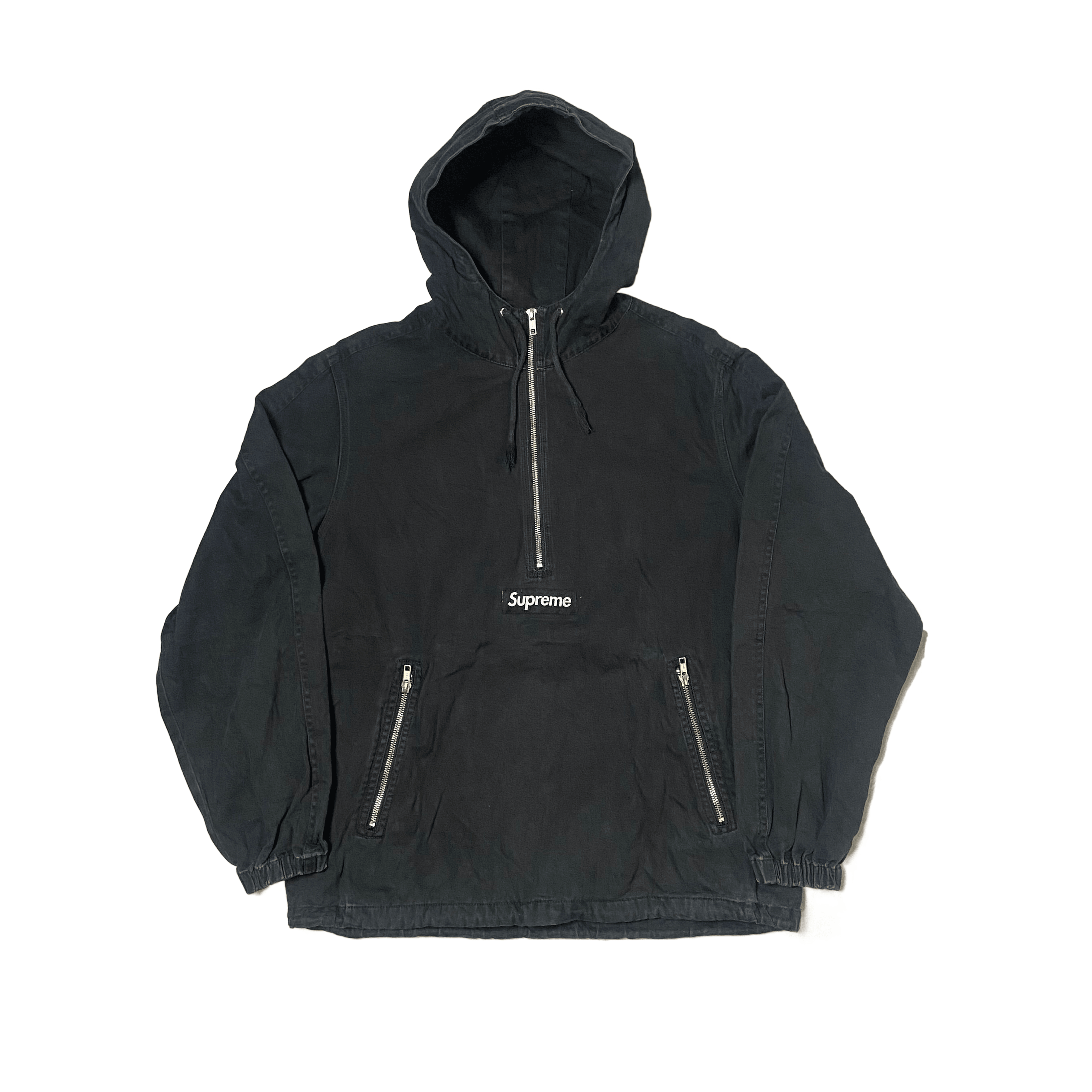 Black Supreme 1/4 Anorak - M