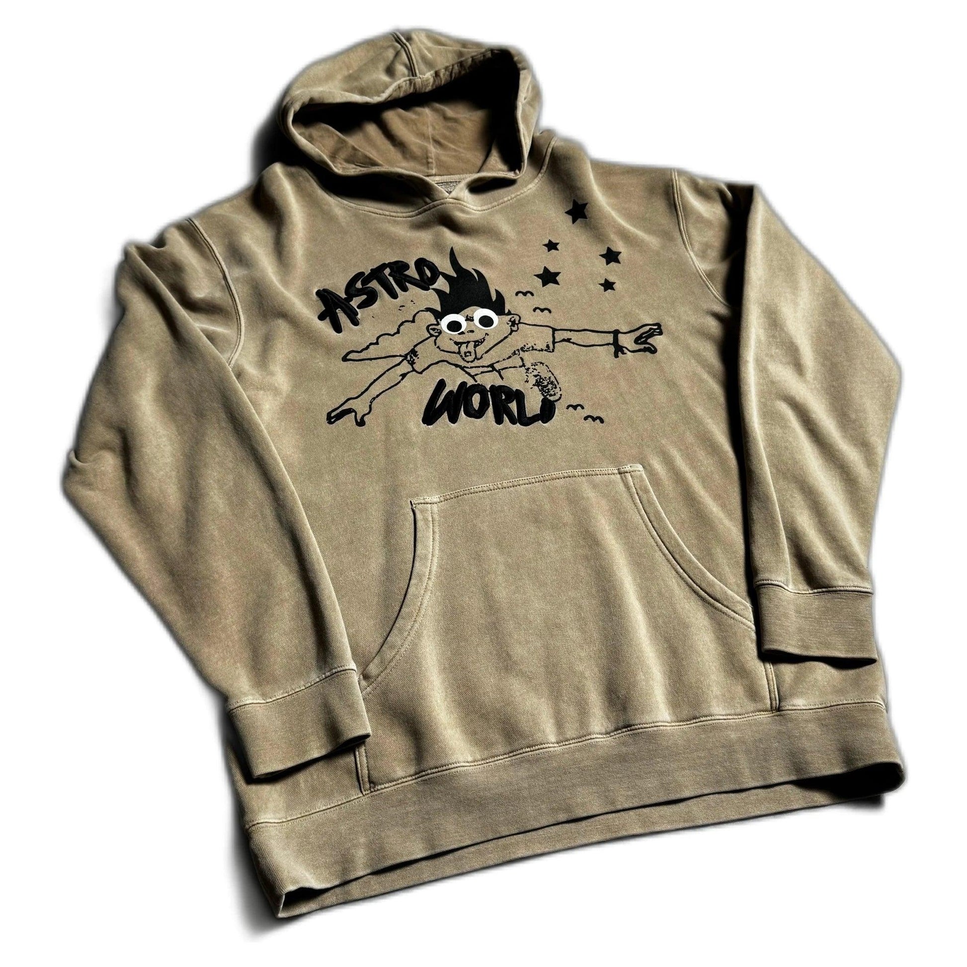 Beige Travis Scott Astroworld Hoodie - L | The Streetwear Studio