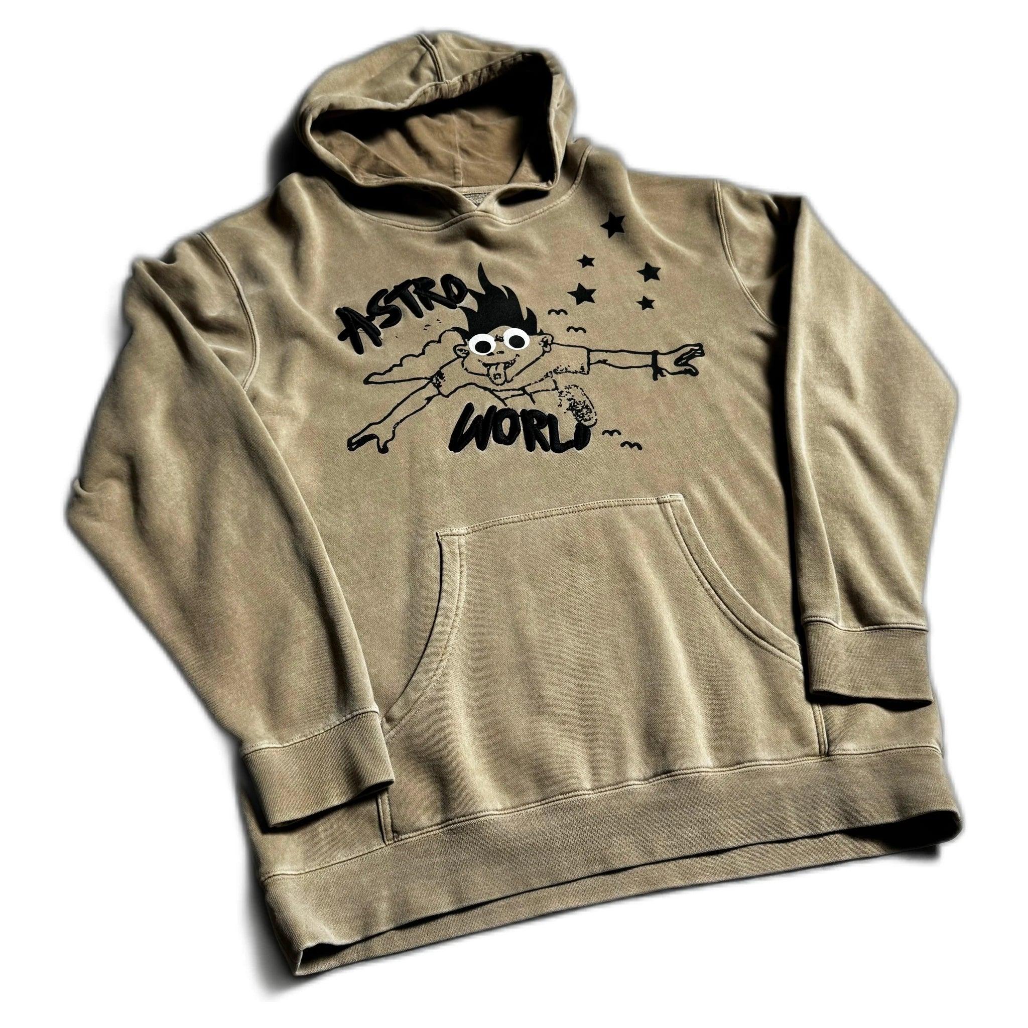 Beige Travis Scott Astroworld Hoodie - L | The Streetwear Studio