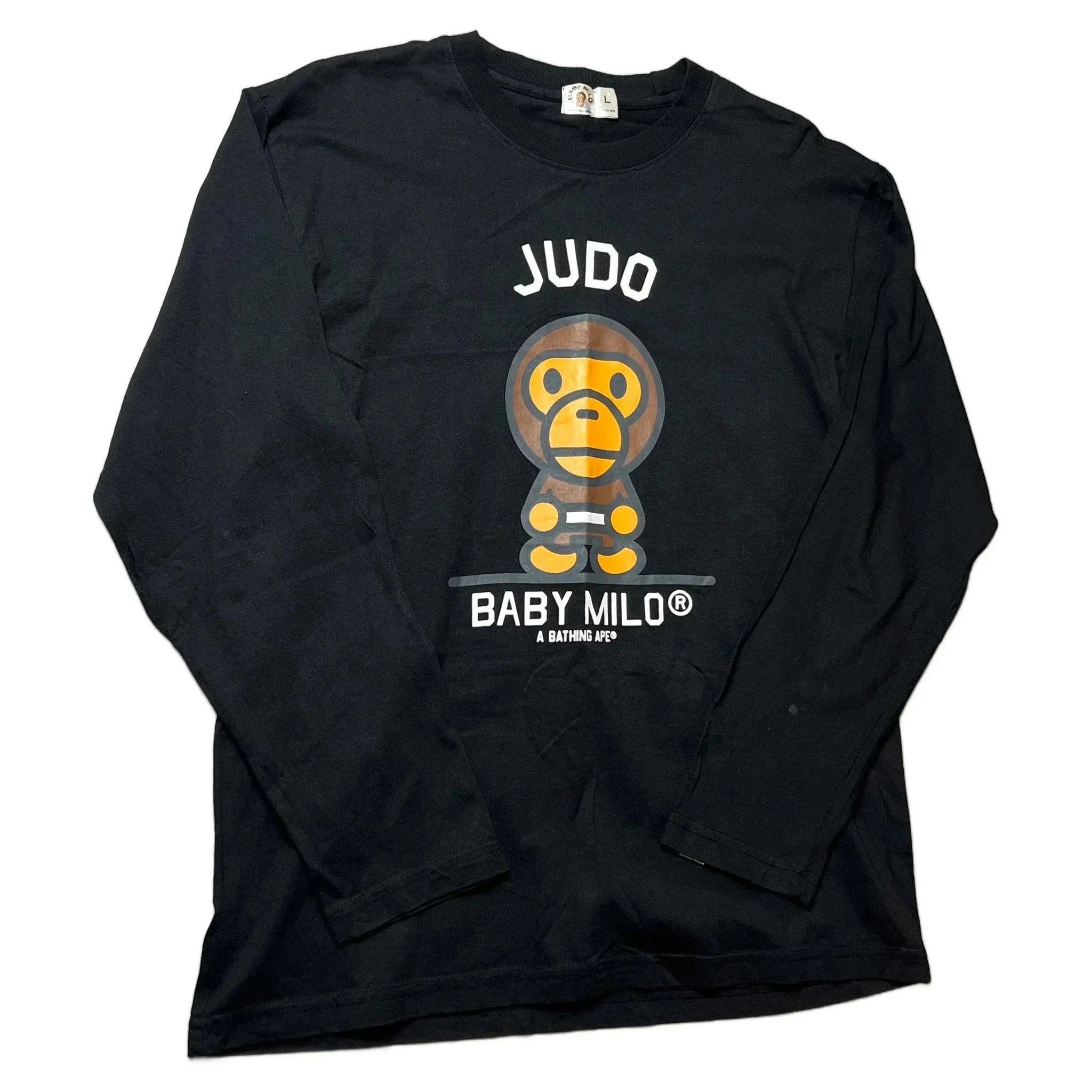 Black A Bathing Ape (BAPE) Long Sleeve Tee - L | The Streetwear Studio