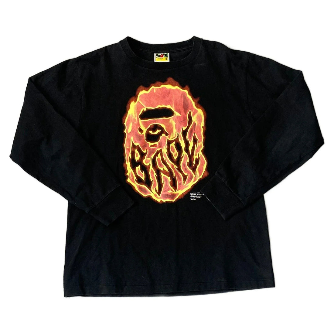 Black A Bathing Ape (BAPE) Long Sleeve Tee - M | The Streetwear Studio