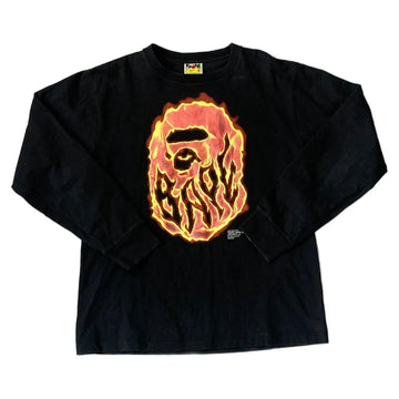 Black A Bathing Ape (BAPE) Long Sleeve Tee - M | The Streetwear Studio