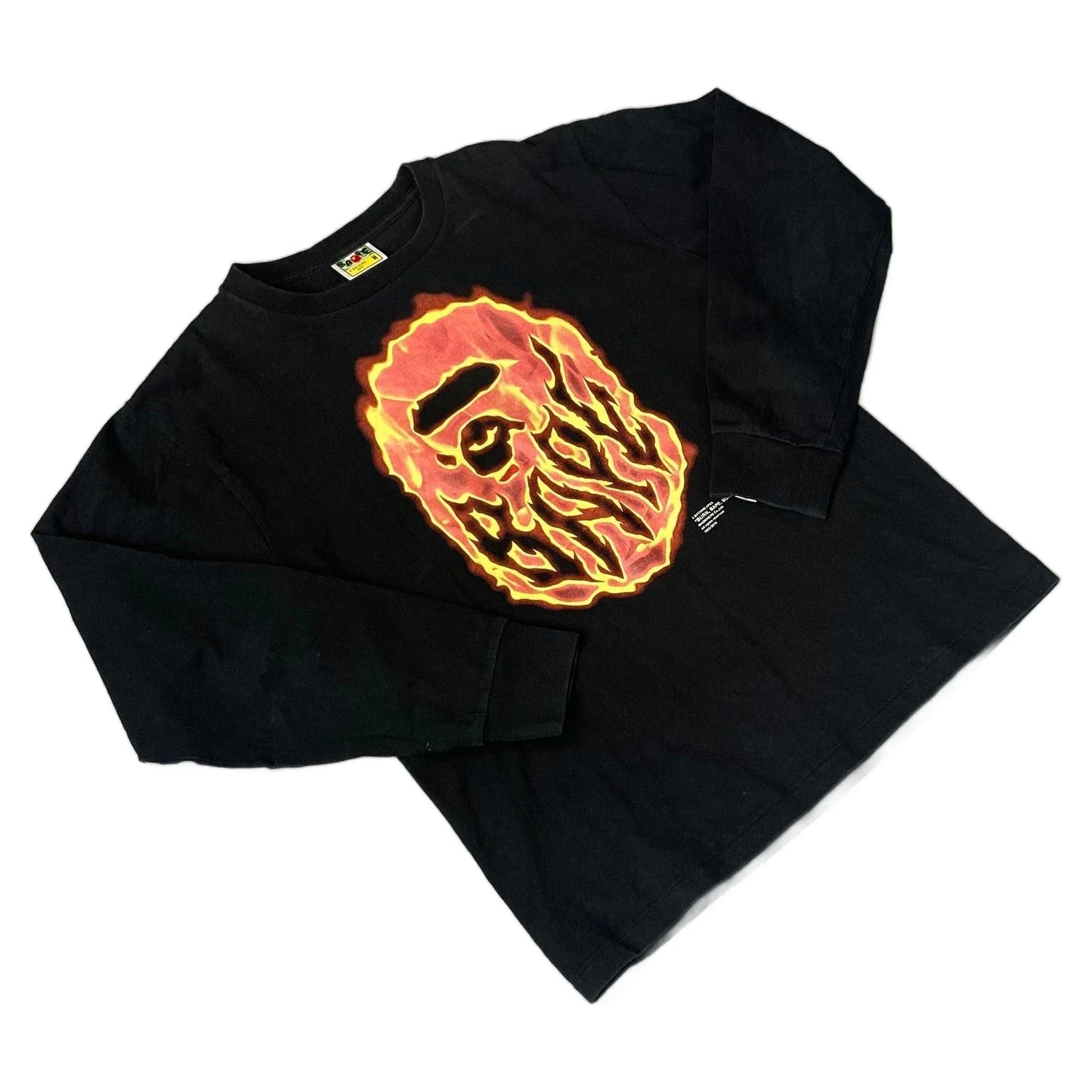 Black A Bathing Ape (BAPE) Long Sleeve Tee - M | The Streetwear Studio