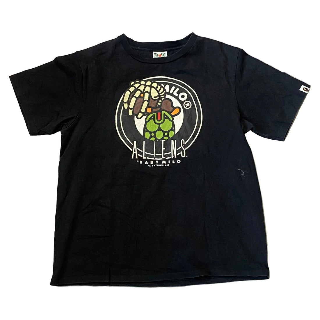 Black A Bathing Ape (BAPE) x Aliens Tee - L | The Streetwear Studio
