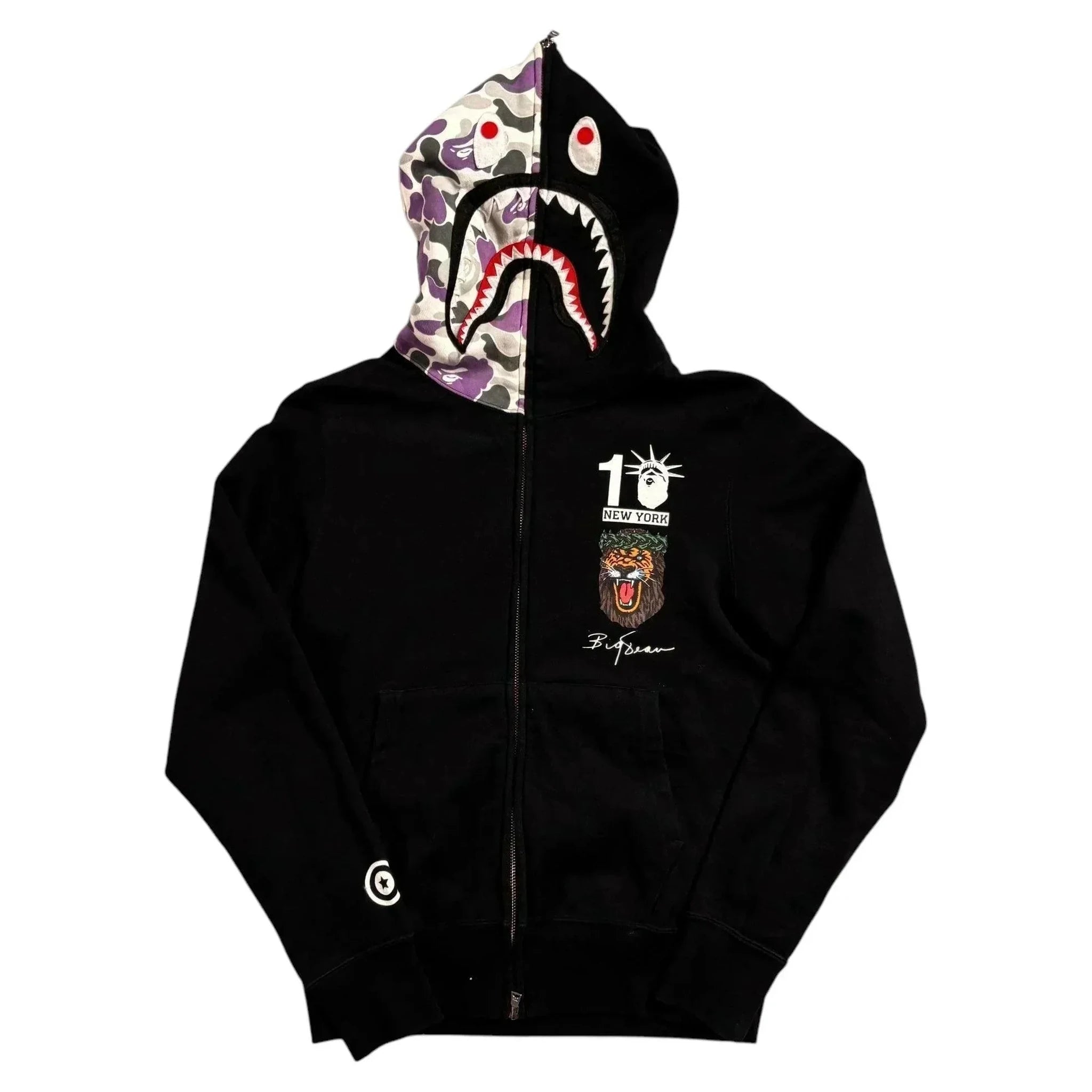 Black A Bathing Ape (BAPE) x Big Sean Zip Up Hoodie - S | The Streetwear Studio