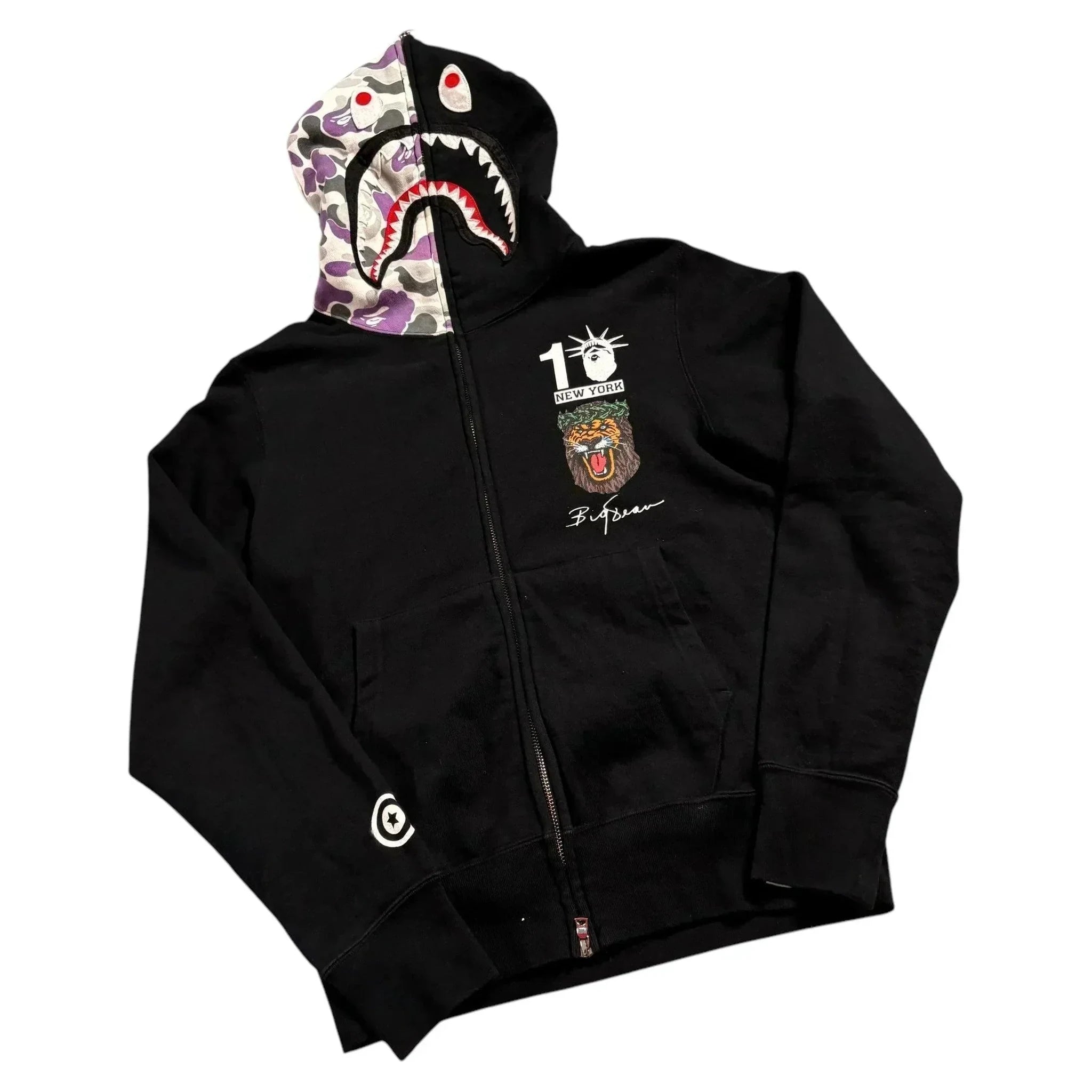 Black A Bathing Ape (BAPE) x Big Sean Zip Up Hoodie - S | The Streetwear Studio