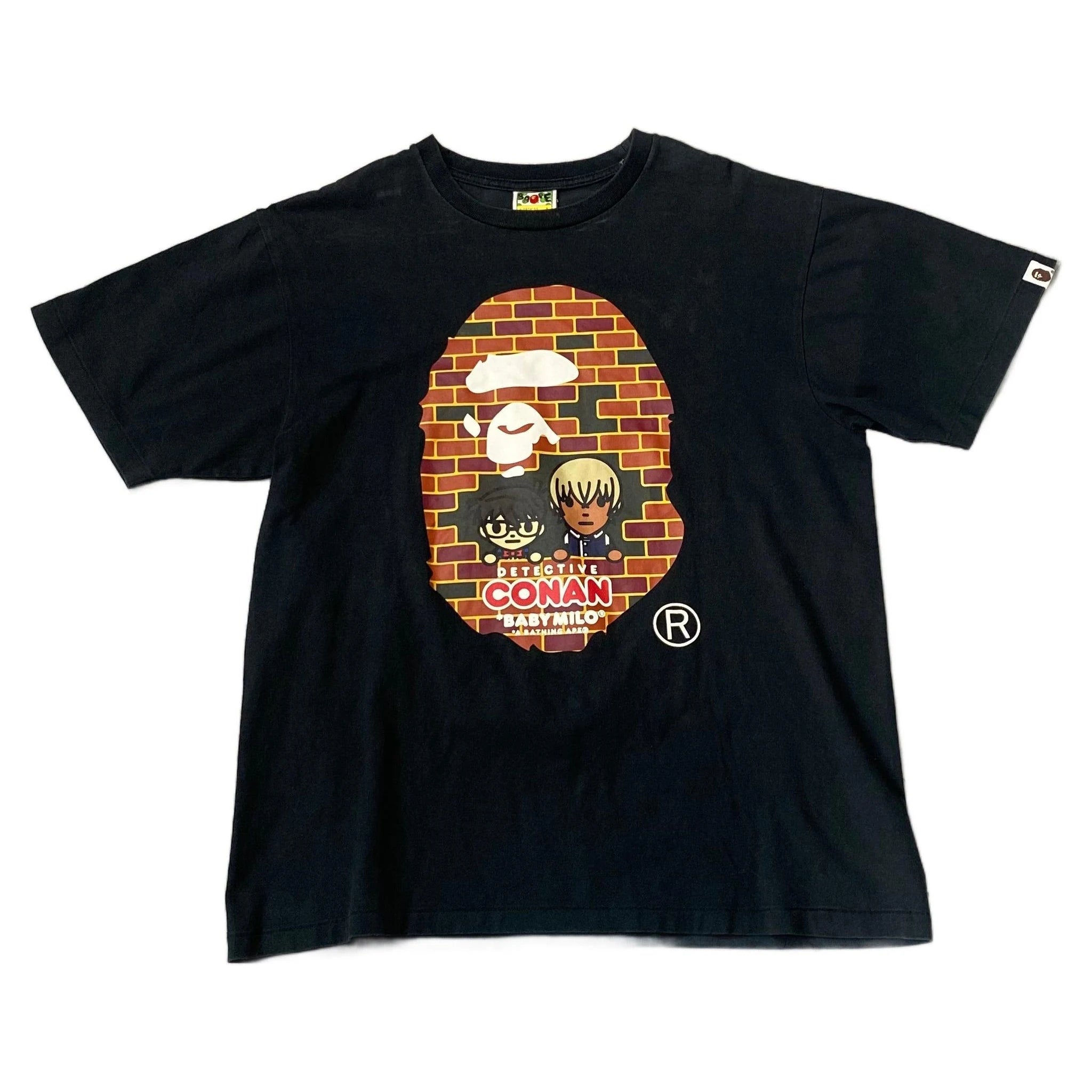 Black A Bathing Ape (BAPE) x Detective Conan Tee - L | The Streetwear Studio