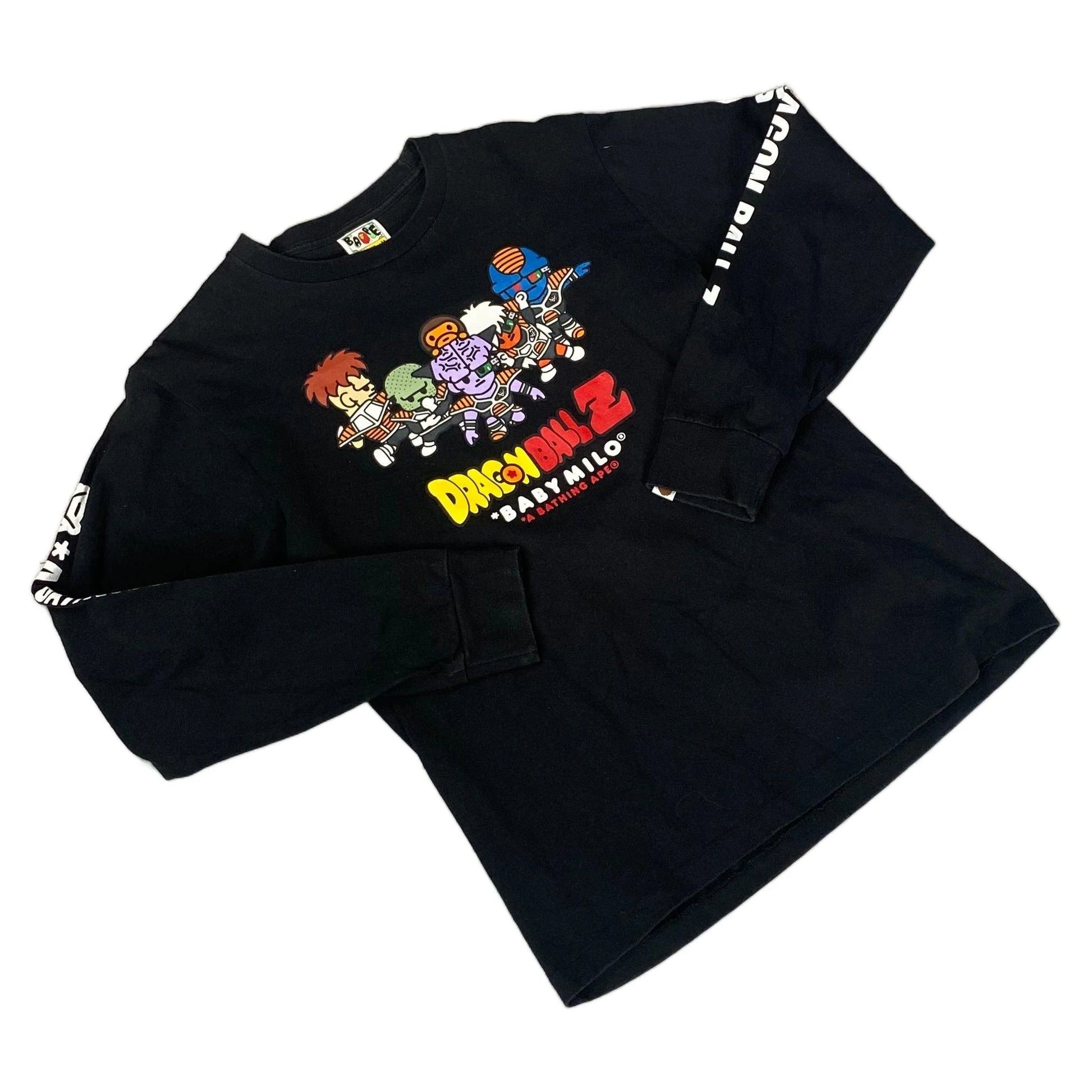 Black A Bathing Ape (BAPE) x Dragonball Z Long Sleeve Tee - M | The Streetwear Studio
