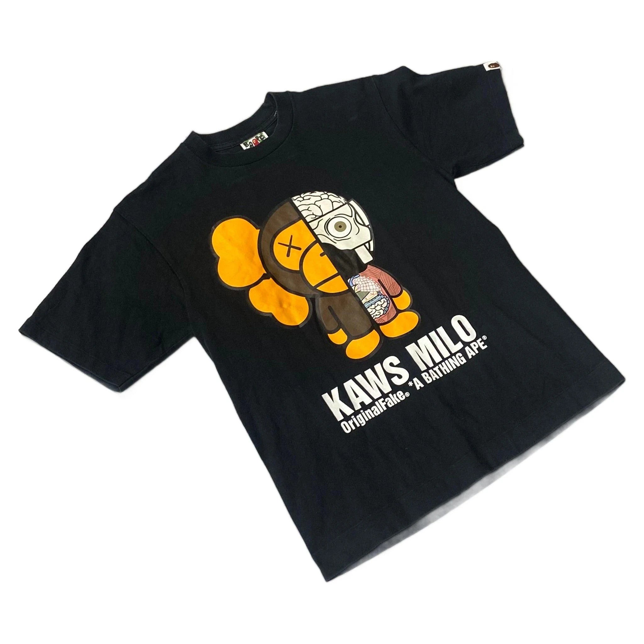 Black A Bathing Ape (BAPE) x KAWS Tee - S | The Streetwear Studio