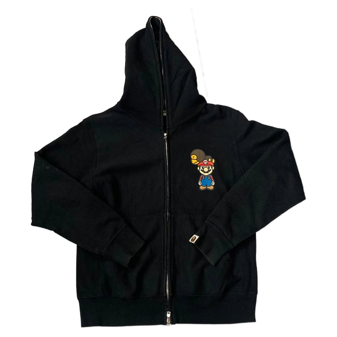 Black A Bathing Ape (BAPE) x Mario Hoodie - S | The Streetwear Studio