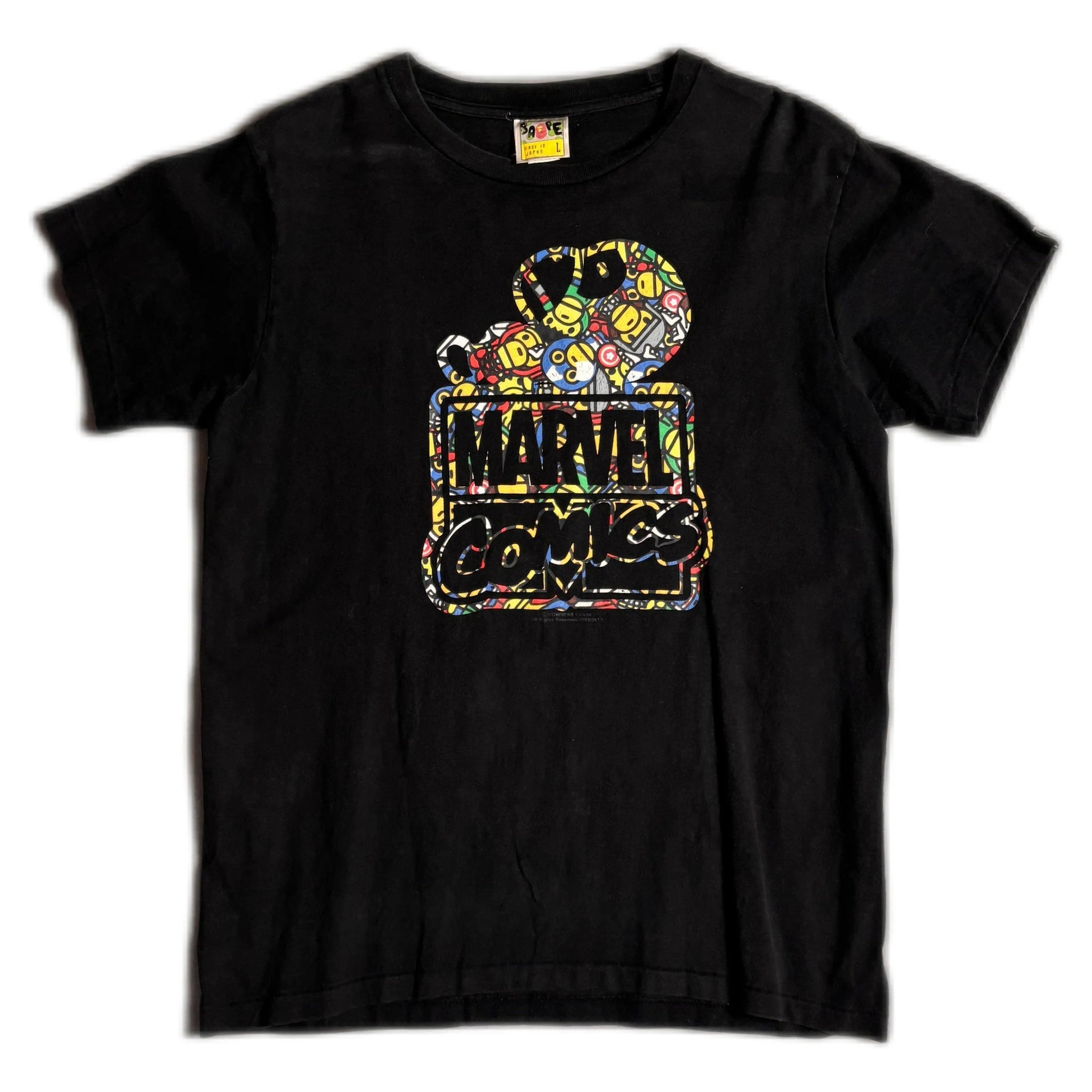 Black A Bathing Ape (BAPE) x Marvel Tee - L | The Streetwear Studio