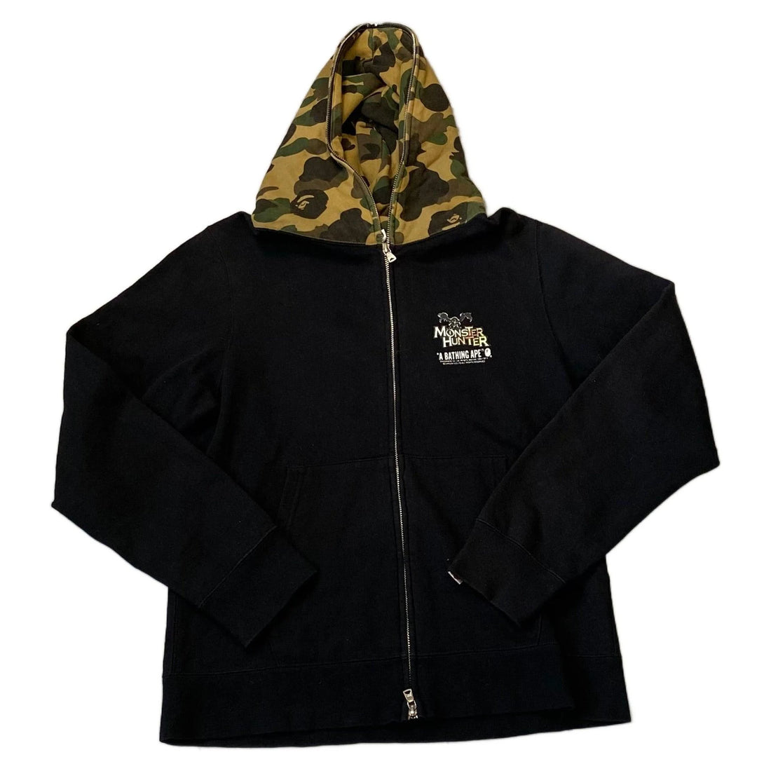 Black A Bathing Ape (BAPE) x Monster Hunters Hoodie - M | The Streetwear Studio