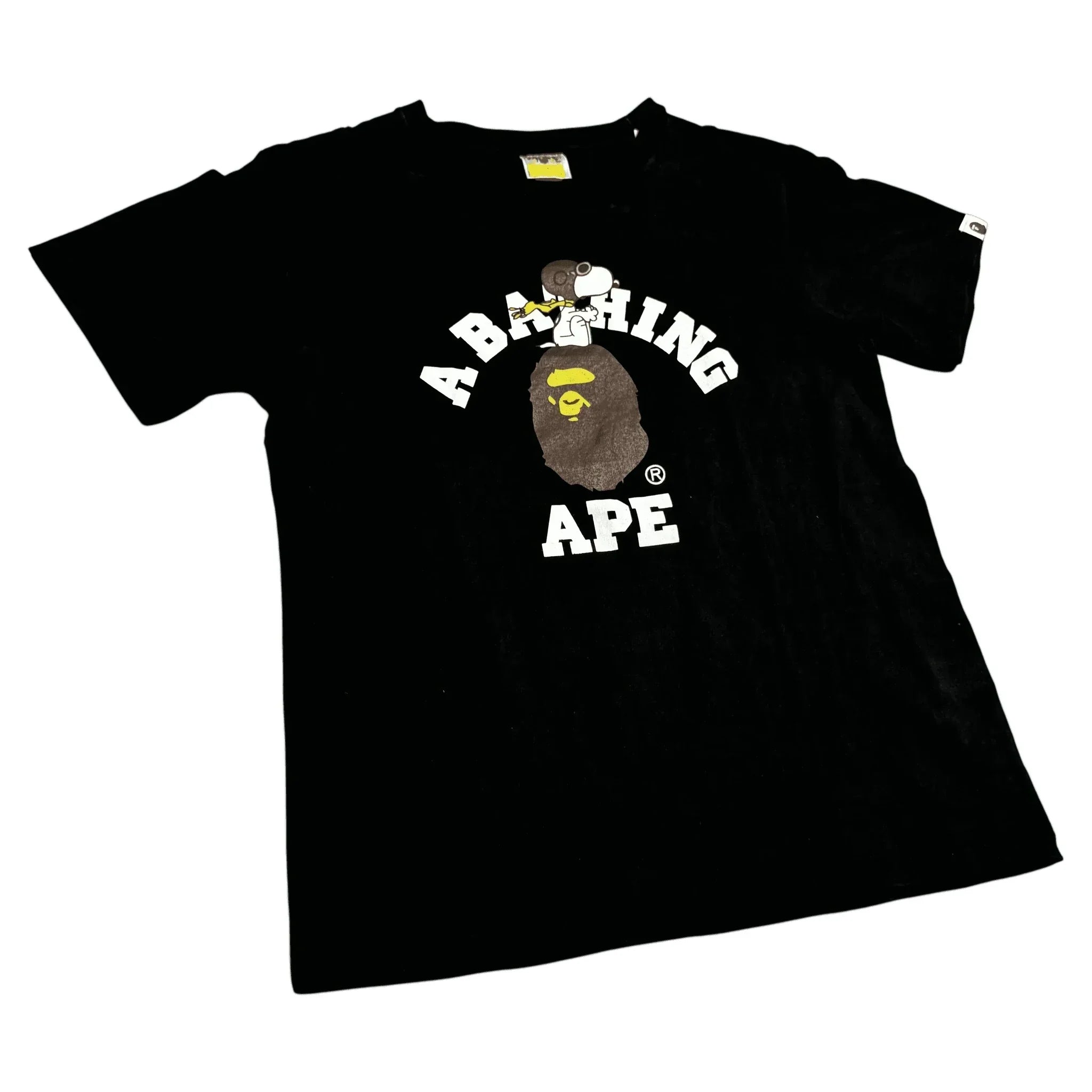 Black A Bathing Ape (BAPE) x Snoopy Tee - L | The Streetwear Studio