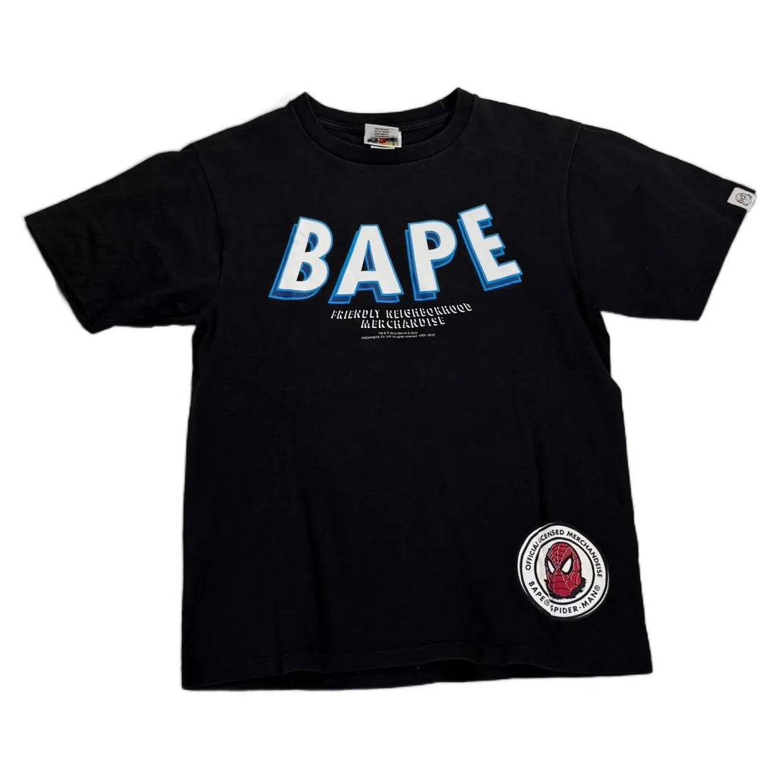 Black A Bathing Ape (BAPE) x Spiderman Tee - S | The Streetwear Studio