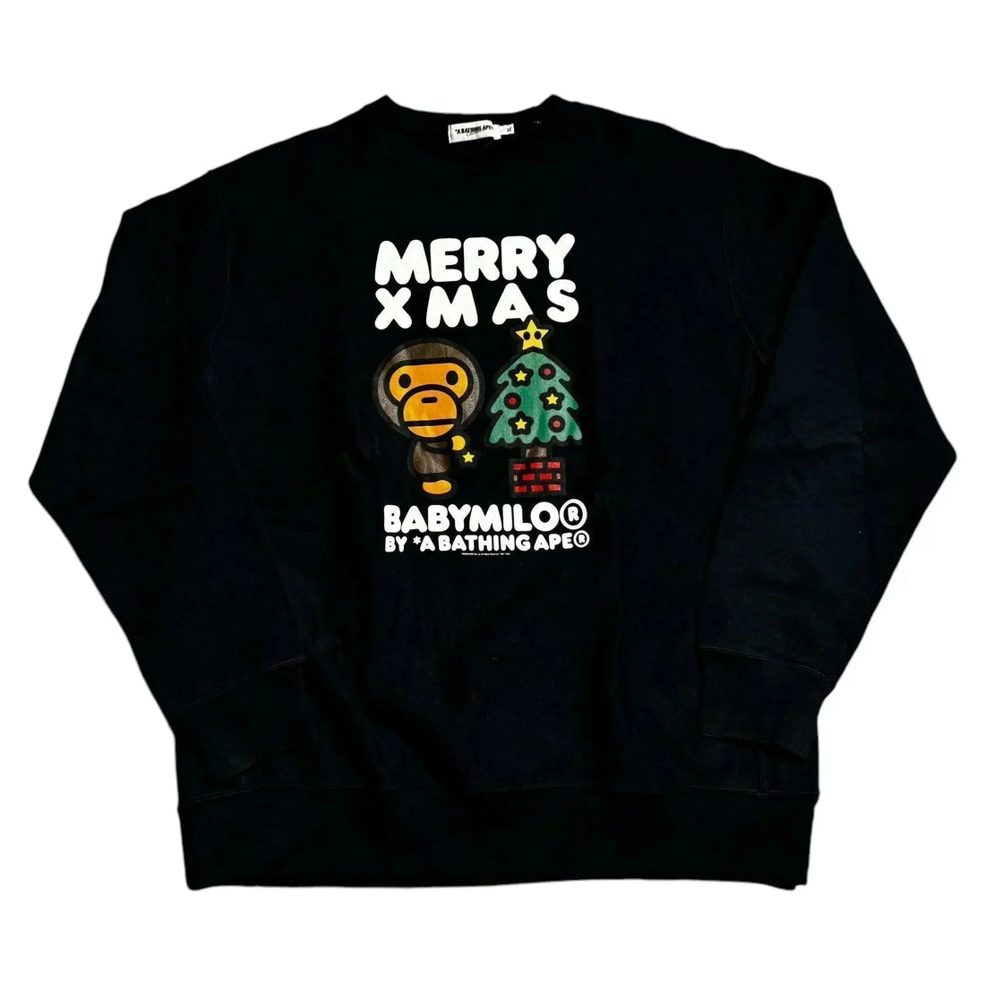 Black A Bathing Ape (BAPE) Xmas Sweatshirt - XL | The Streetwear Studio