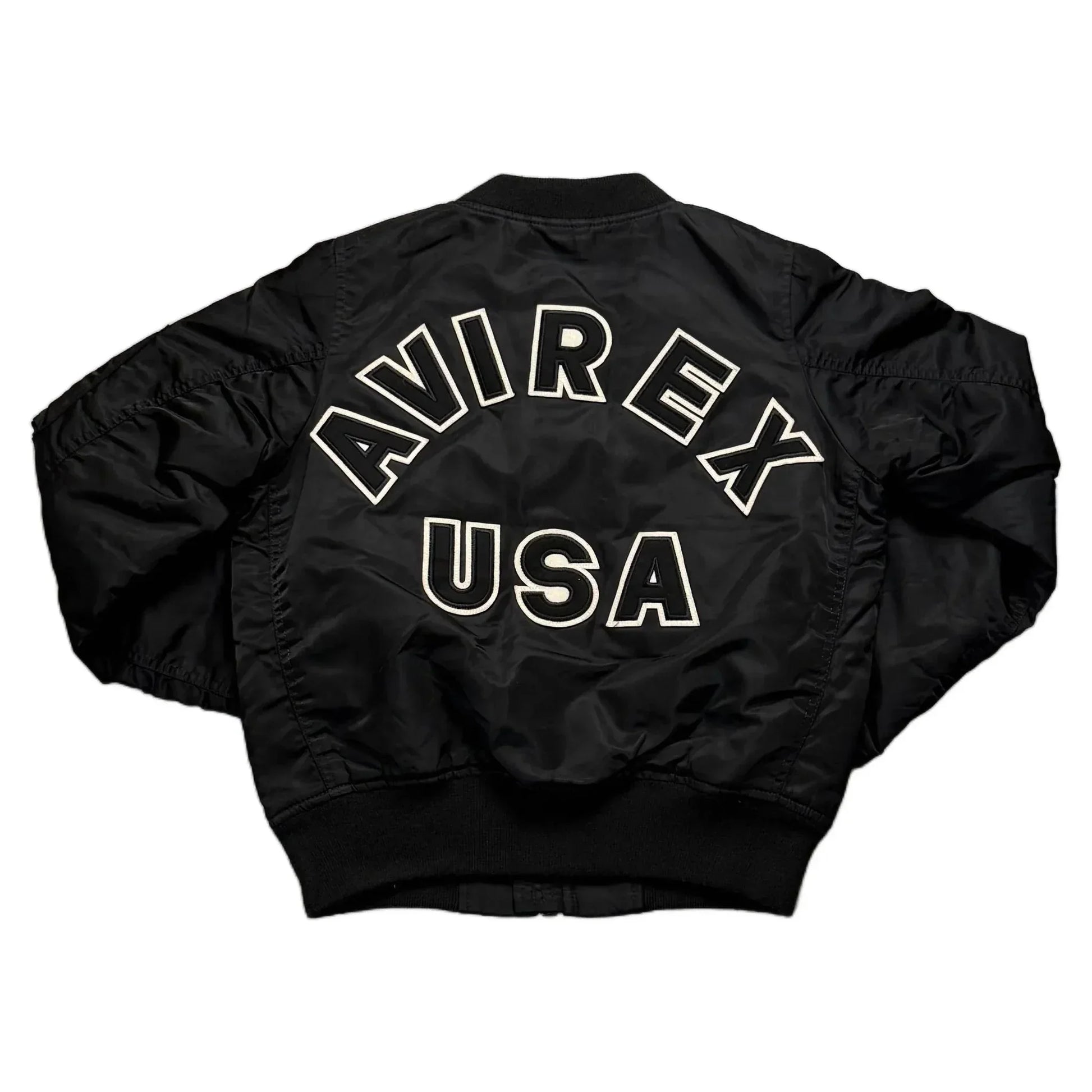 Black Avirex Bomber Jacket - XS | The Streetwear Studio