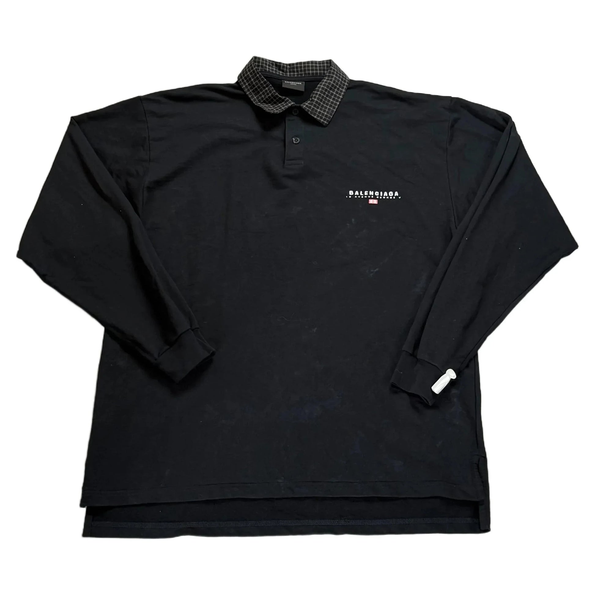 Black Balenciaga Polo Shirt - XL | The Streetwear Studio