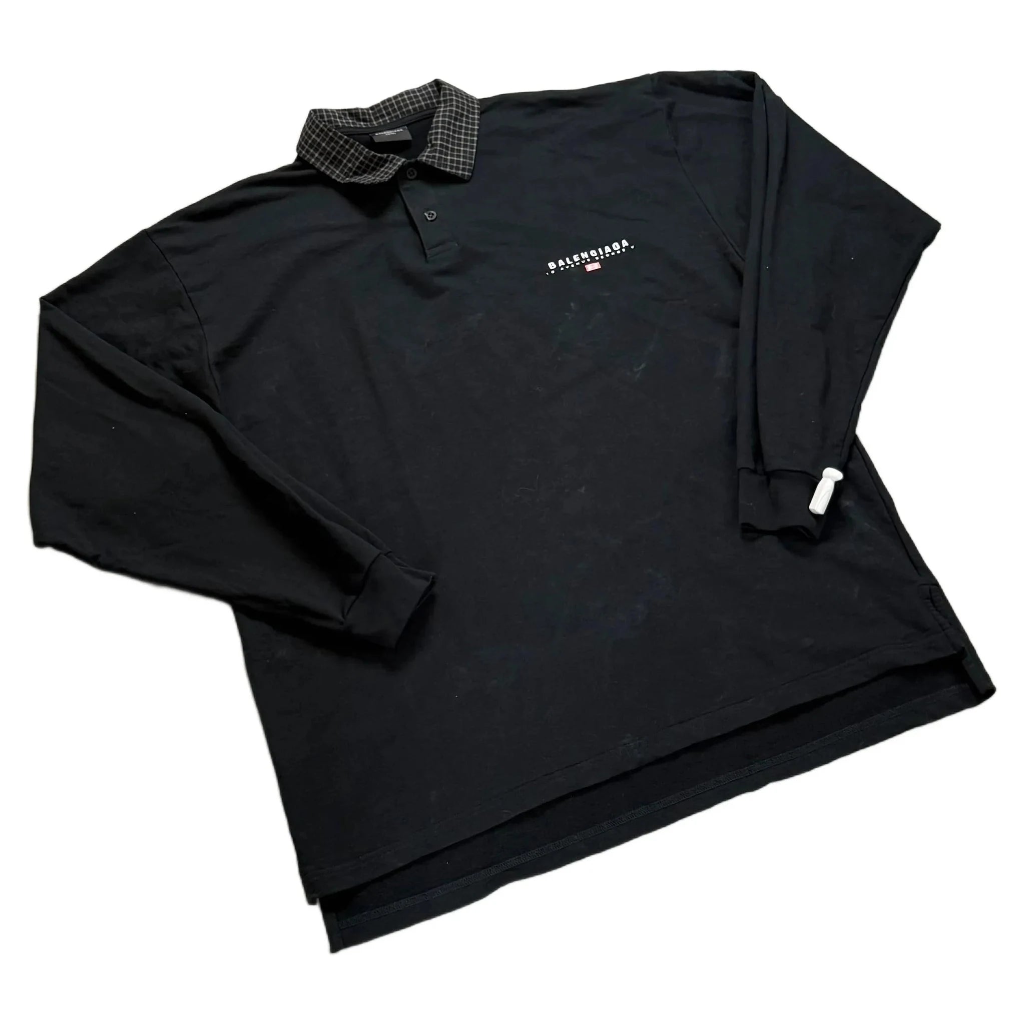 Black Balenciaga Polo Shirt - XL | The Streetwear Studio