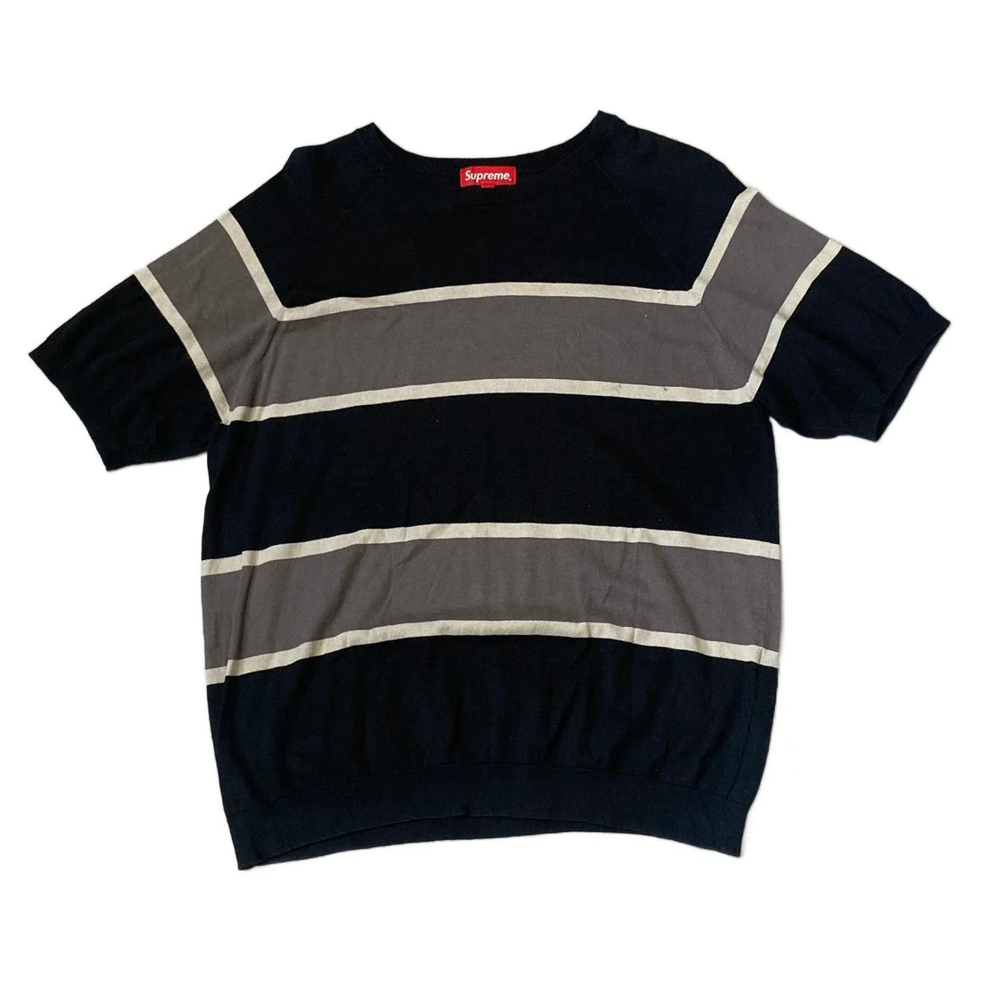 Black + Grey Supreme Tee - L | The Streetwear Studio