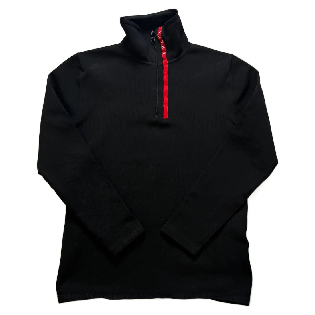 Black Prada 1/4 Zip Sweatshirt - S | The Streetwear Studio