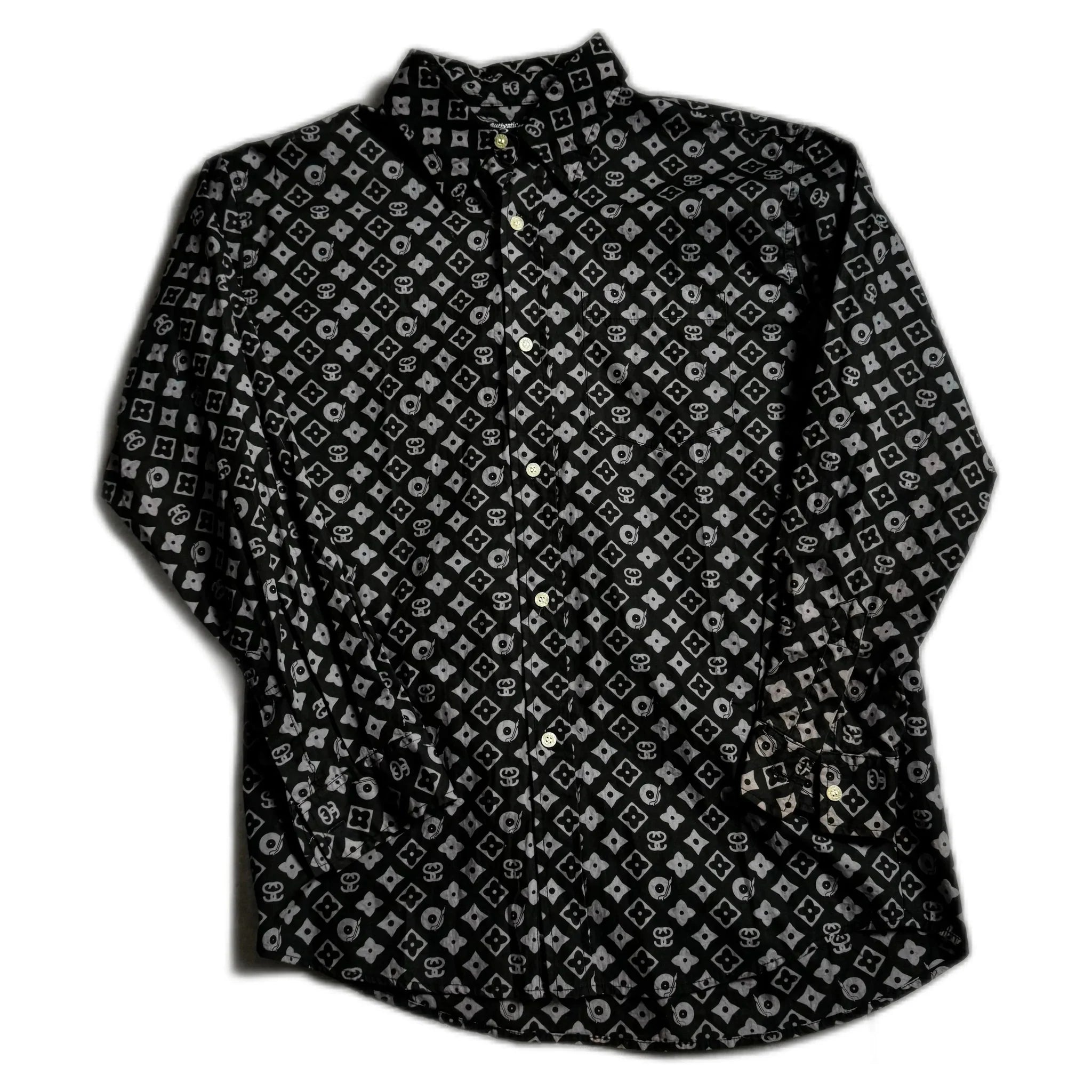 Black Stussy 'LV' Shirt - M | The Streetwear Studio