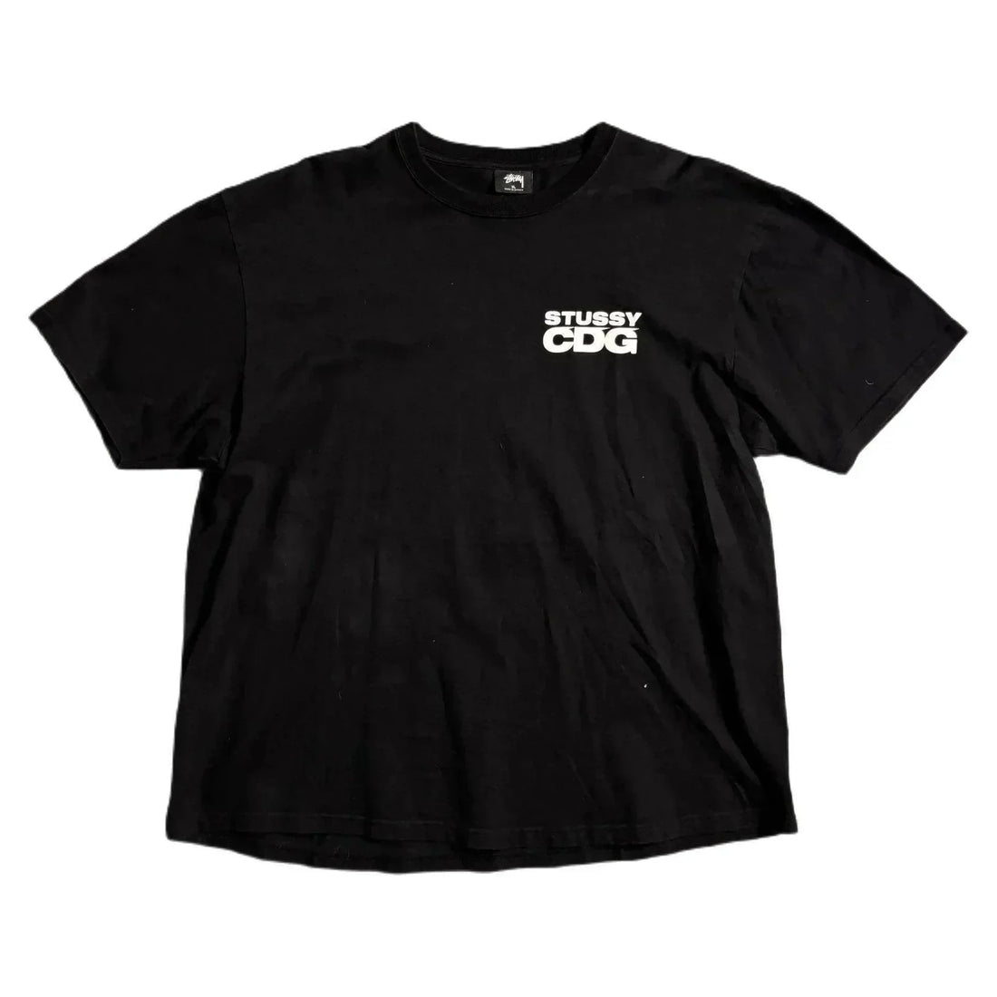 Black Stussy x Comme Des Garcons (CDG) Tee - XL | The Streetwear Studio