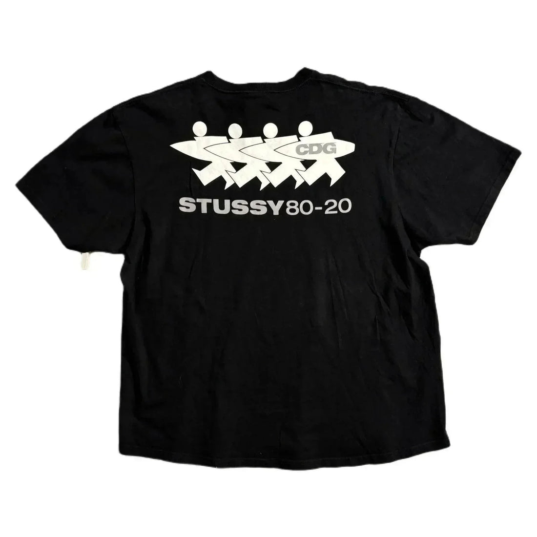 Black Stussy x Comme Des Garcons (CDG) Tee - XL | The Streetwear Studio