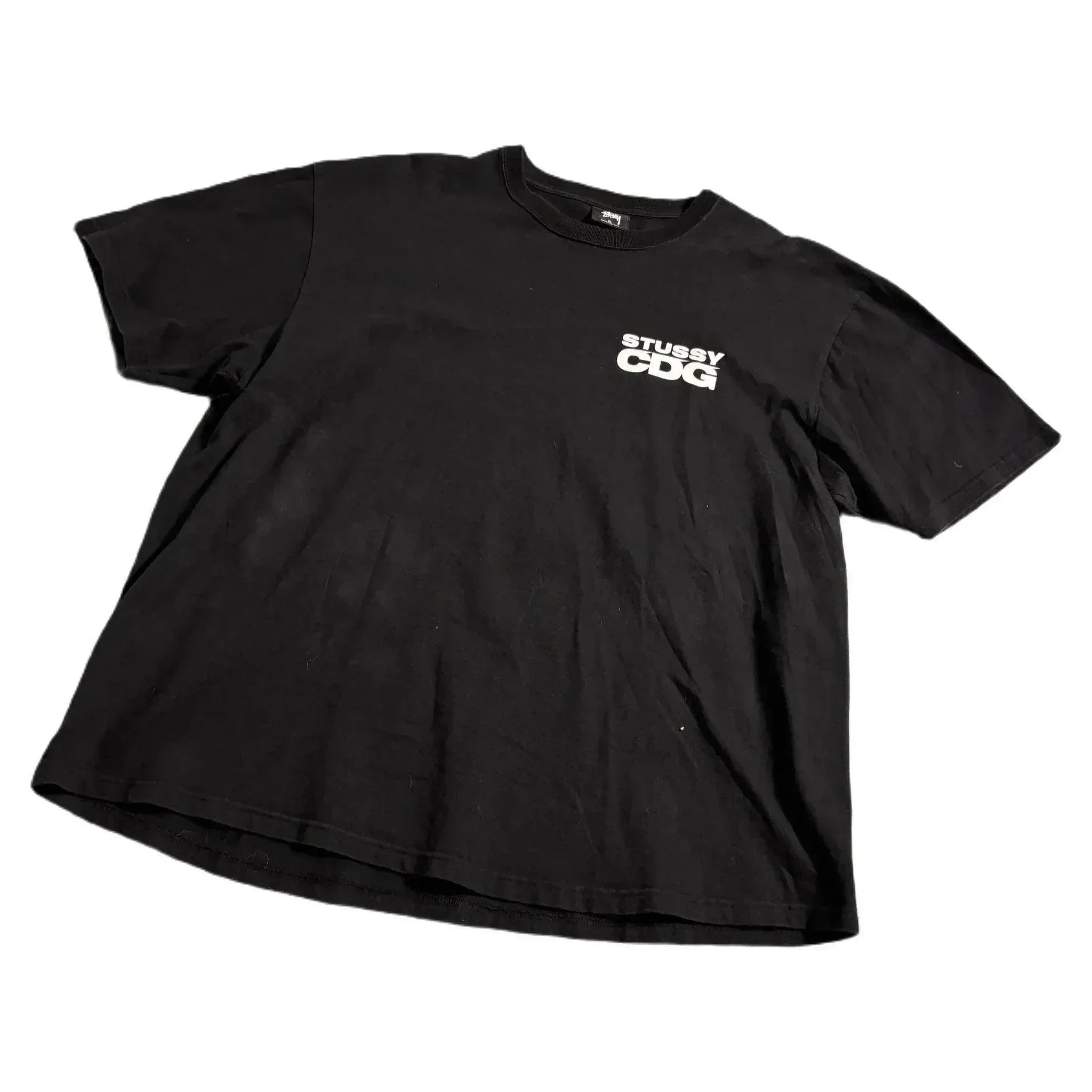 Black Stussy x Comme Des Garcons (CDG) Tee - XL | The Streetwear Studio