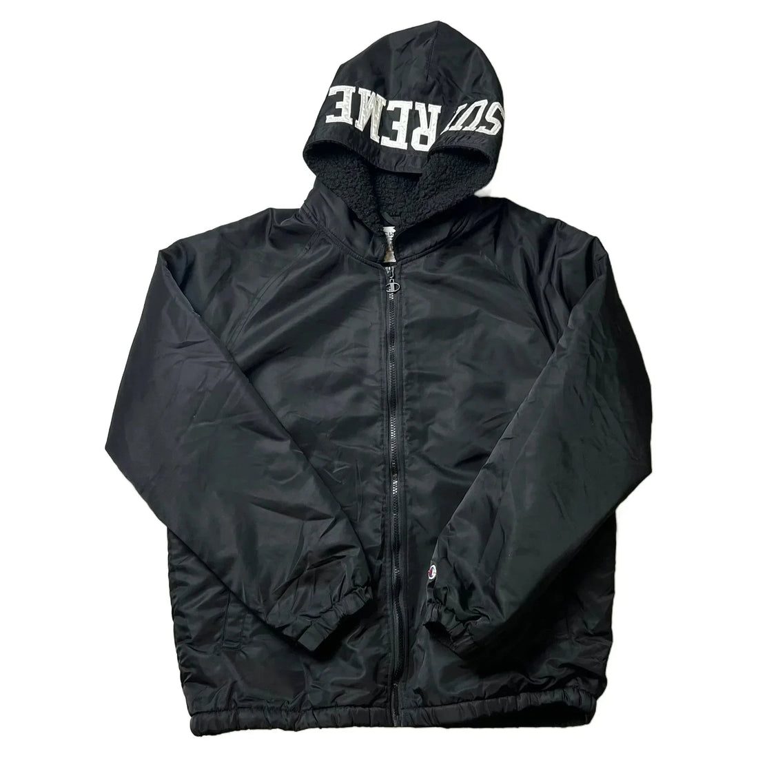 Black Supreme x Champion Jacket - L | The Streetwear Studio
