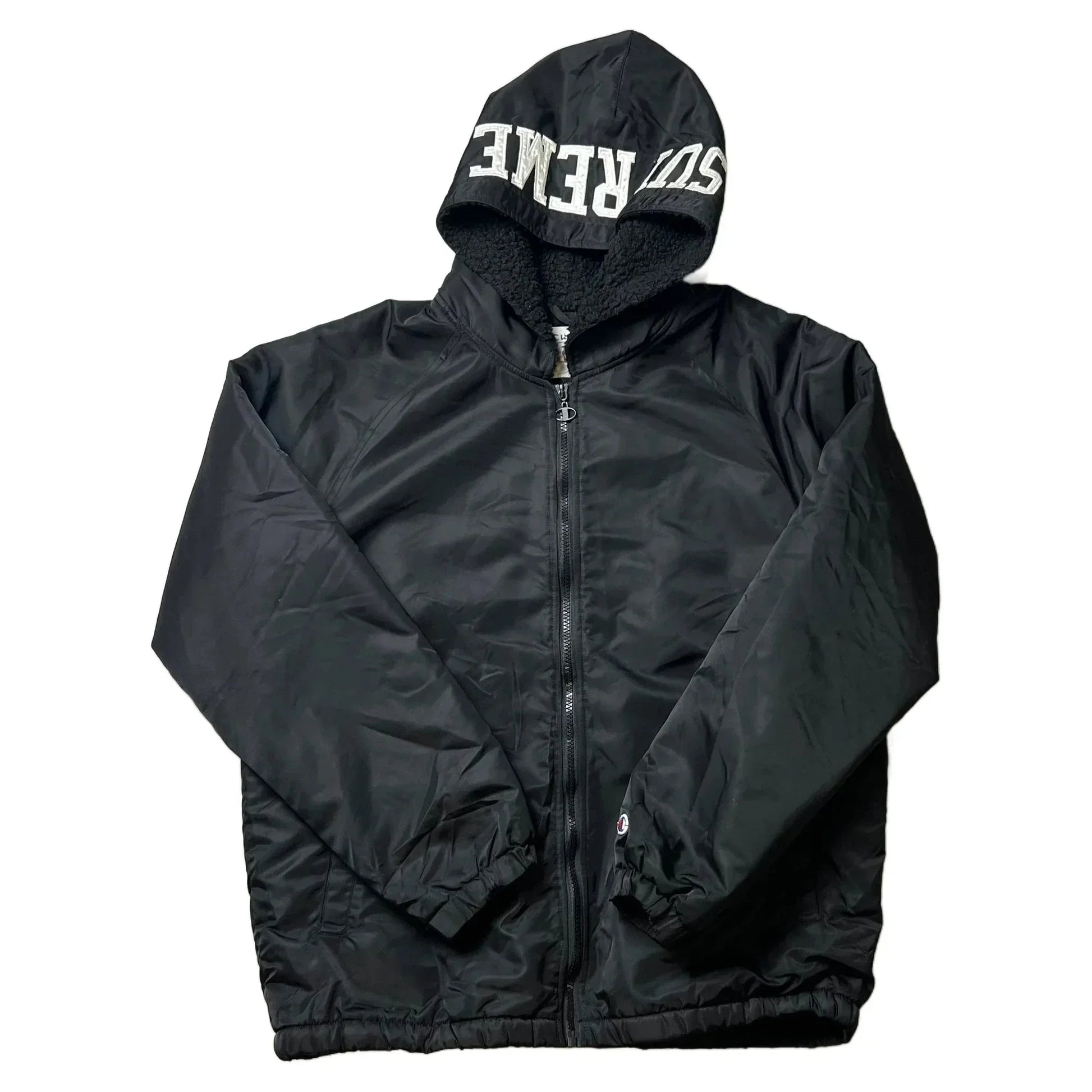 Black Supreme x Champion Jacket - L | The Streetwear Studio