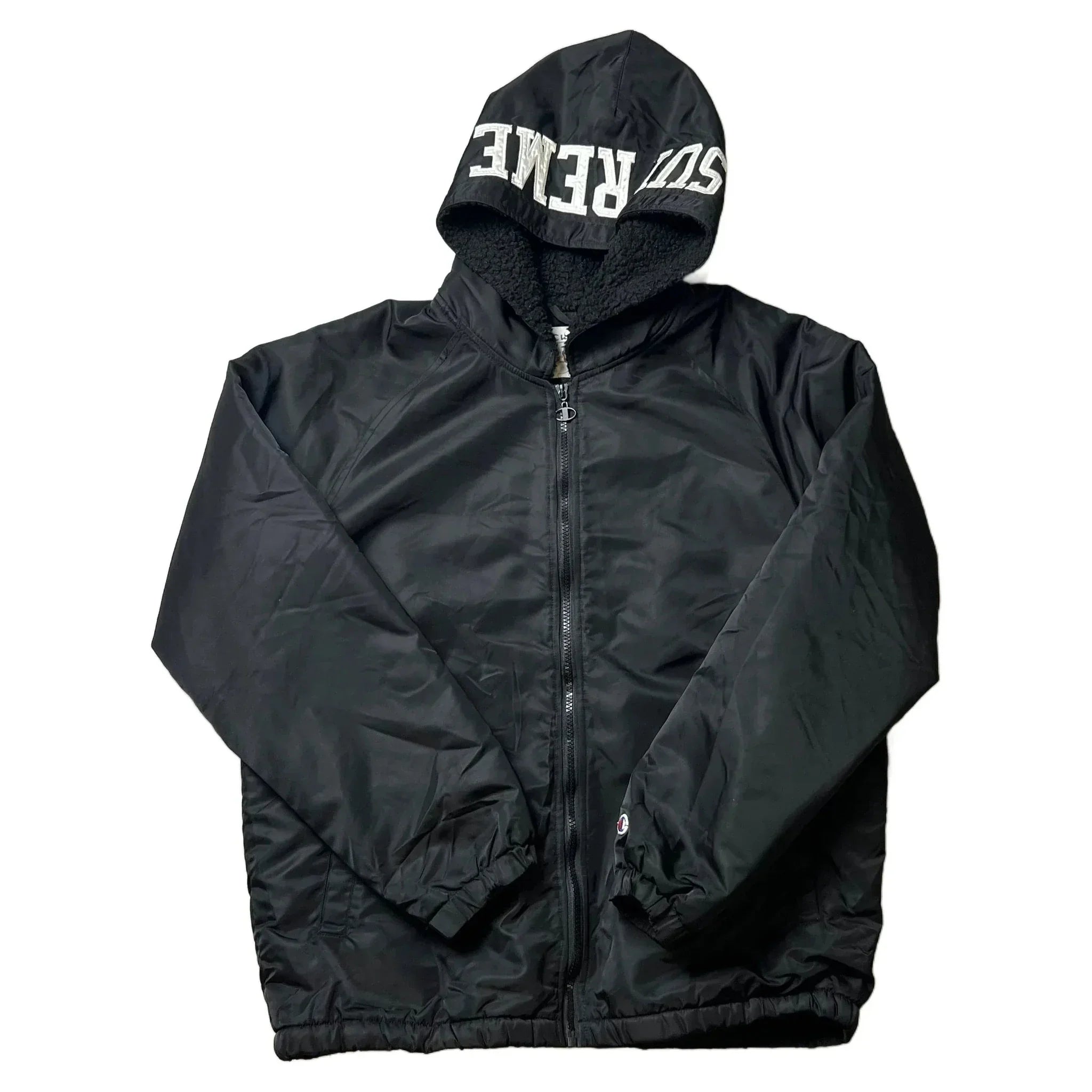 Black Supreme x Champion Jacket - L | The Streetwear Studio