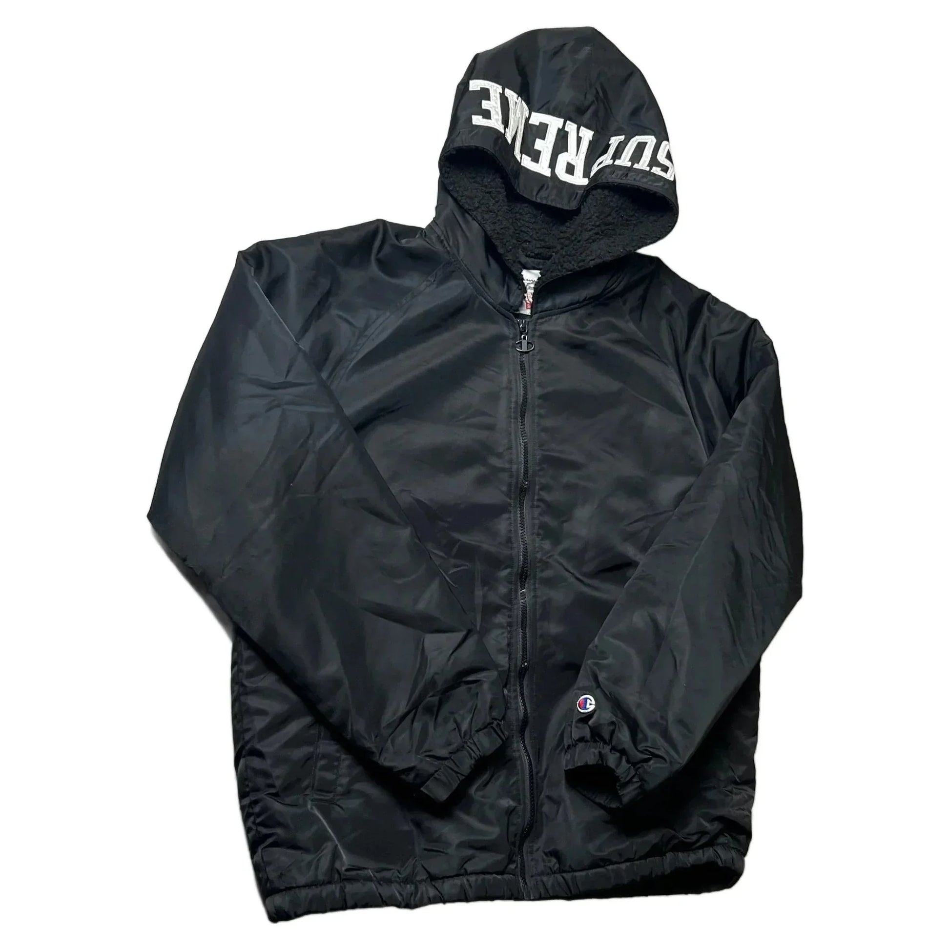 Black Supreme x Champion Jacket - L | The Streetwear Studio