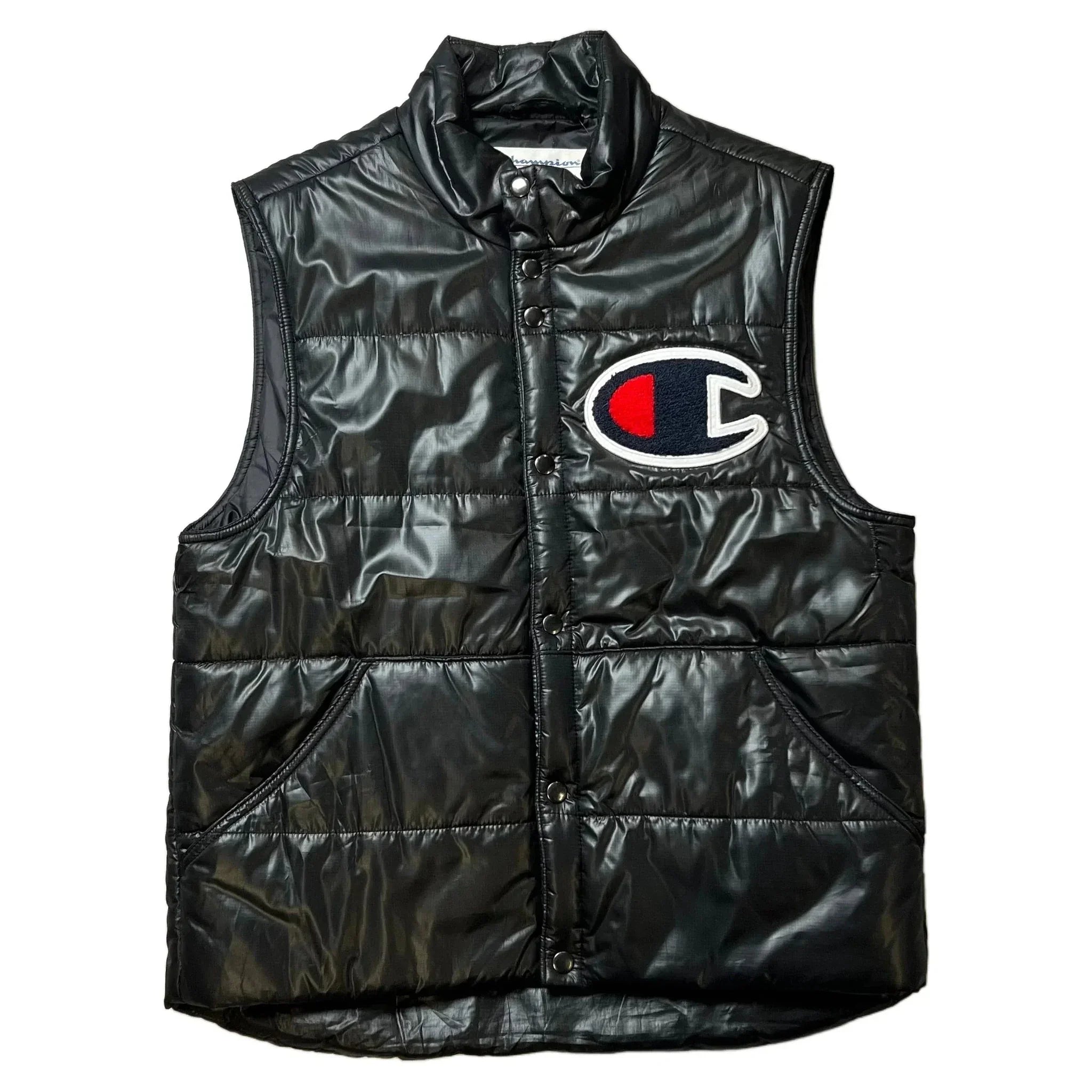 Black Supreme x Champion Puffer Gilet - L | The Streetwear Studio