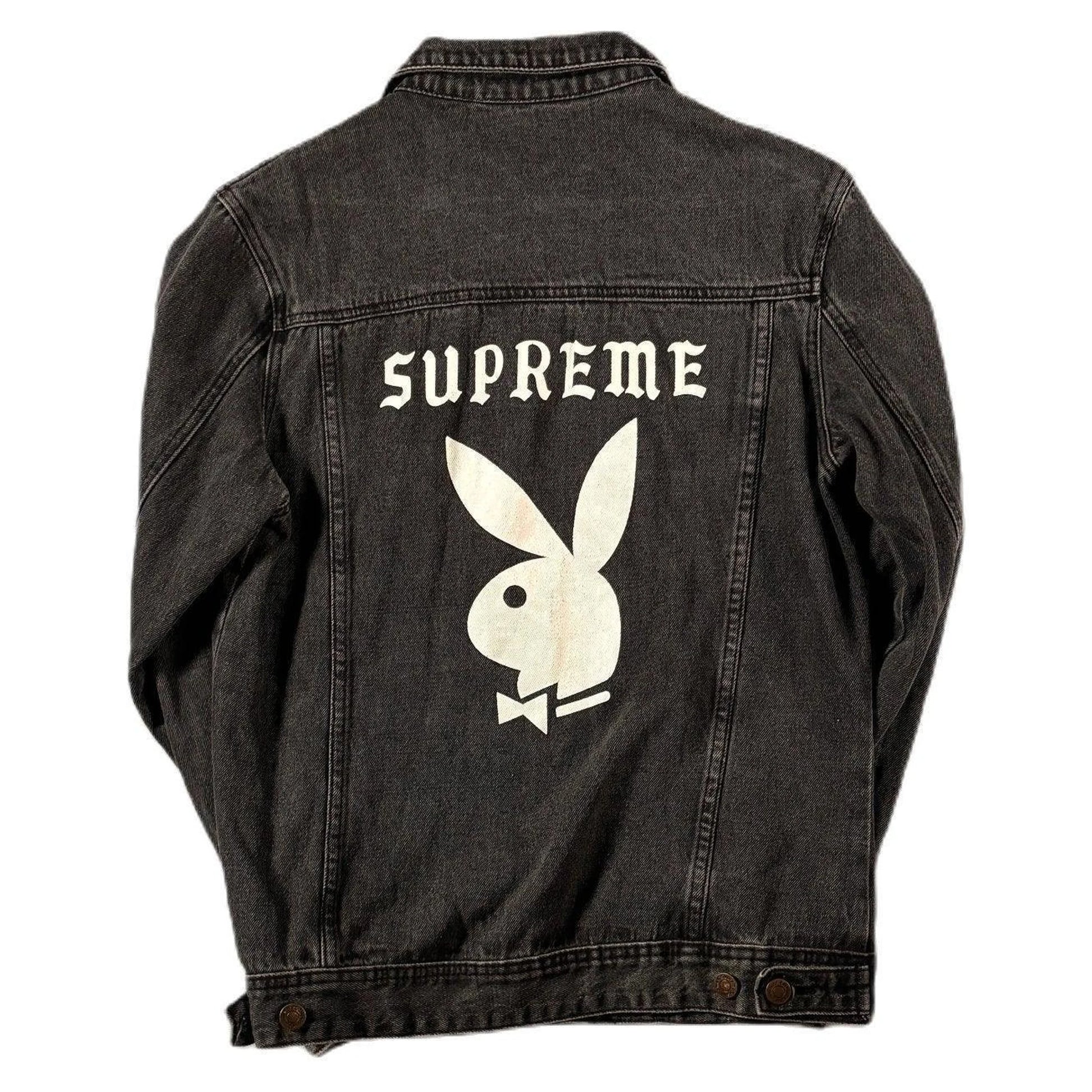 Black Supreme x Playboy Denim Jacket - M | The Streetwear Studio