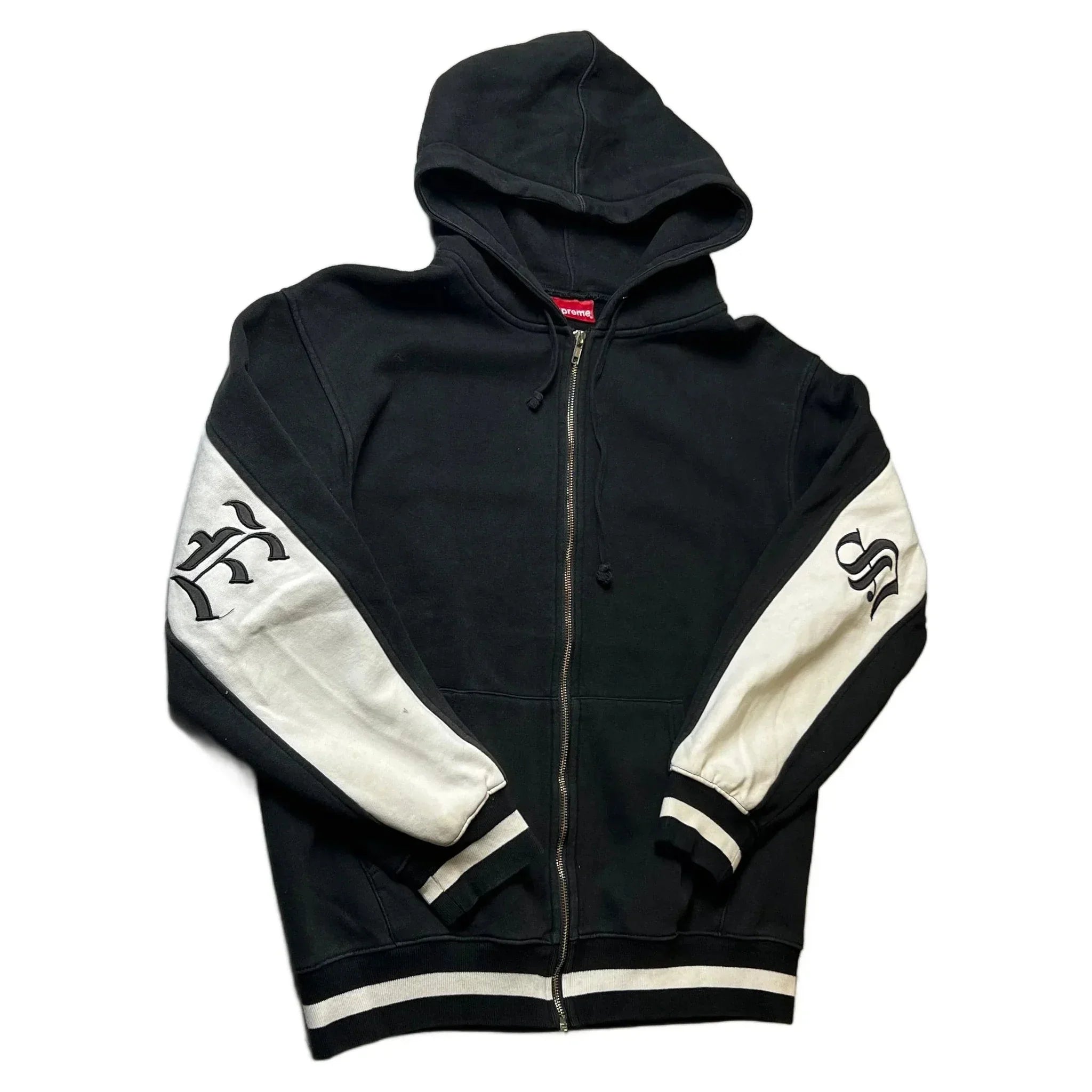 Black Supreme Zip Up Hoodie - L | The Streetwear Studio