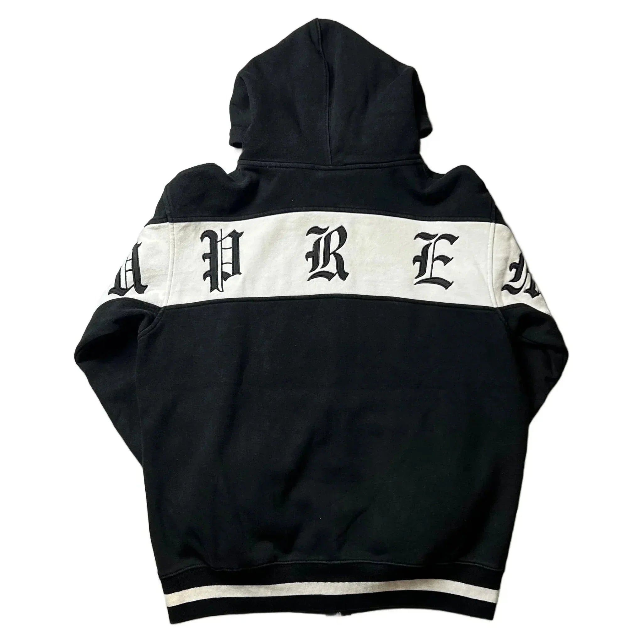 Black Supreme Zip Up Hoodie - L | The Streetwear Studio