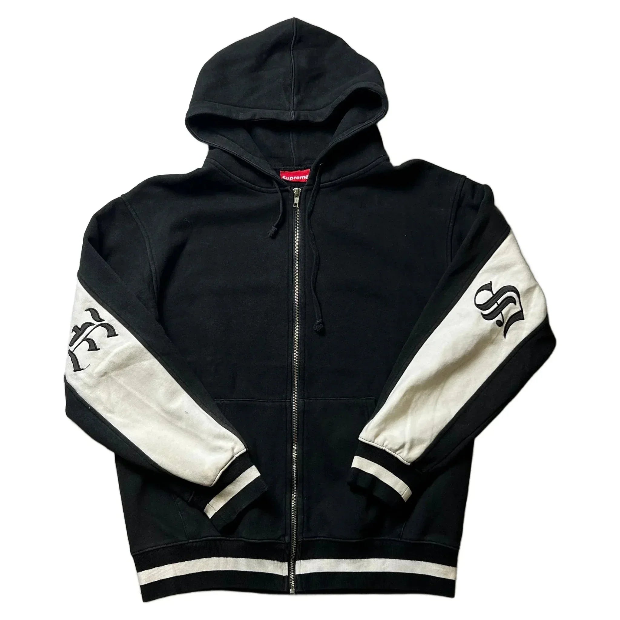 Black Supreme Zip Up Hoodie - L | The Streetwear Studio