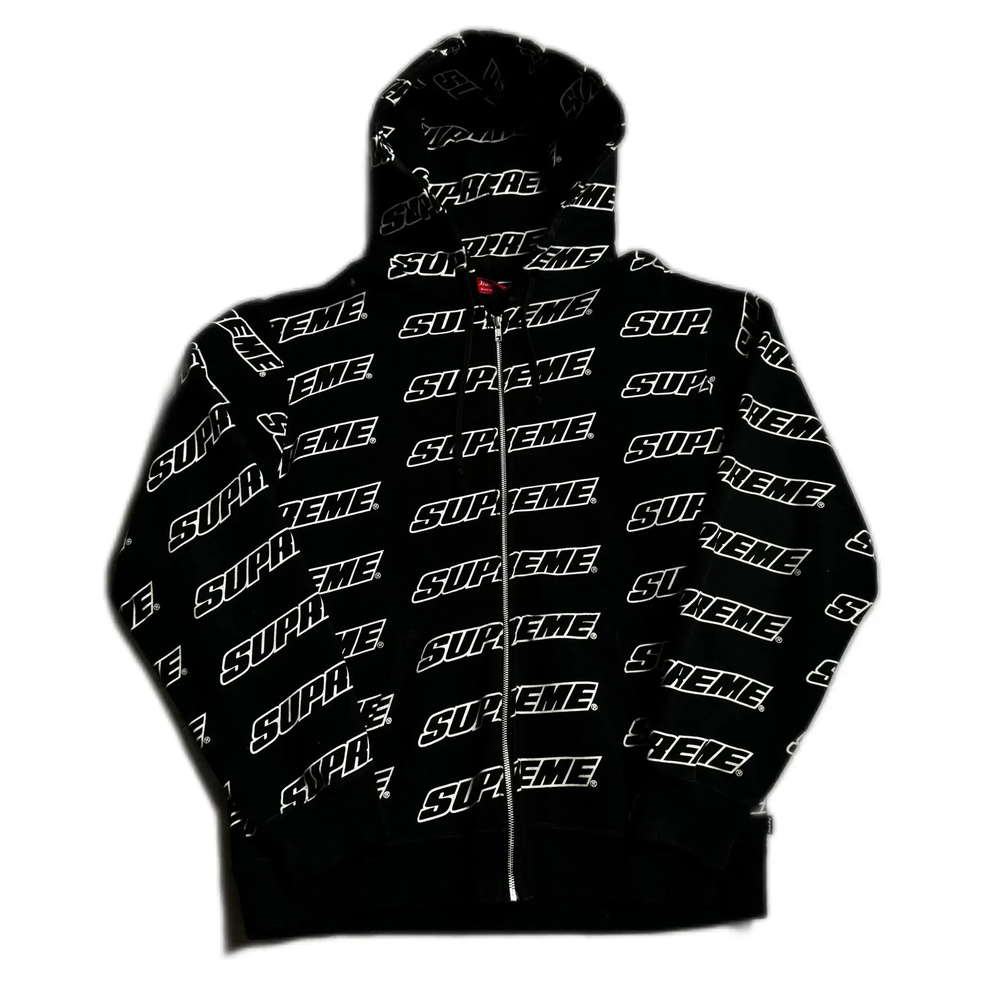 Black Supreme Zip Up Hoodie - XL | The Streetwear Studio